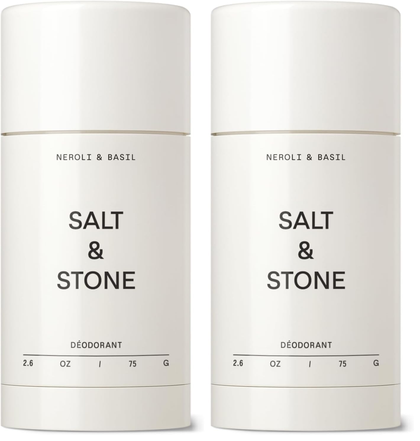 Salt & Stone Aluminum Free Deodorant | Extra Strength 48 Hour Protection for Women & Men | Made with Seaweed Extracts, Niacinamide & Prebiotics | Santal & Vetiver
