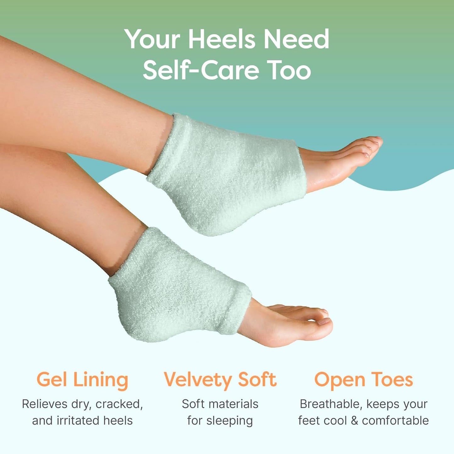 ZenToes Moisturizing Socks for Cracked Heel Treatment, Vitamin E, Olive Oil and Jojoba Oil Infused Heel Socks, Spa Gifts for Women, Relaxation Gifts for Women (Fuzzy Lilac Purple, Regular)