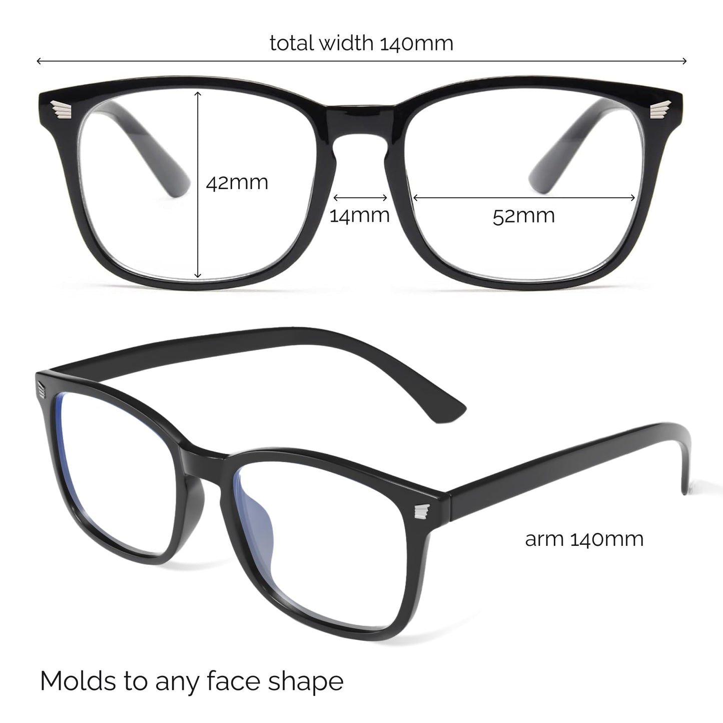 livho High Tech Blue Light Glasses - Advanced Blue Light Blocking Computer Glasses - Screen Fatigue & UV Protection