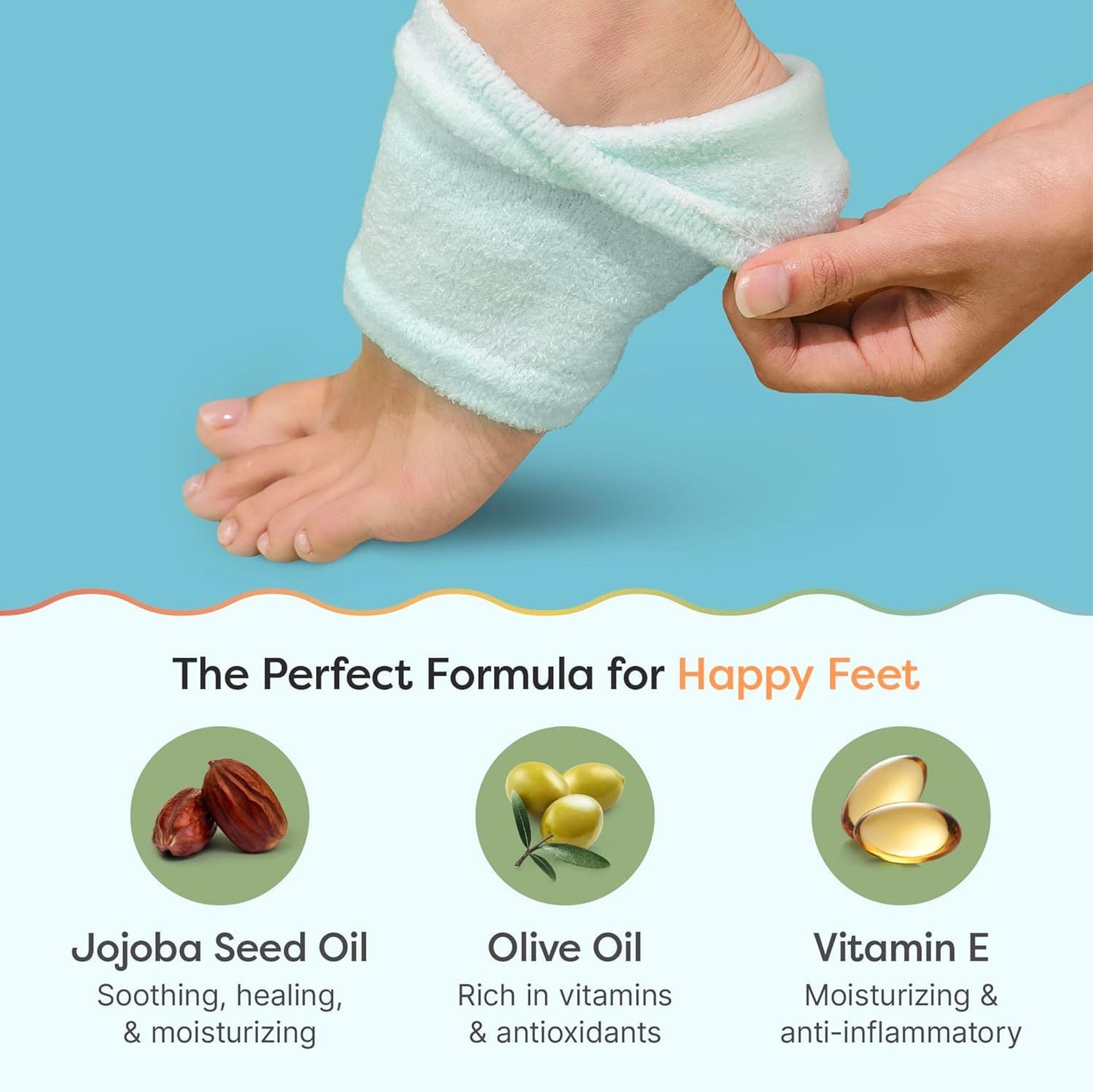 ZenToes Moisturizing Socks for Cracked Heel Treatment, Vitamin E, Olive Oil and Jojoba Oil Infused Heel Socks, Spa Gifts for Women, Relaxation Gifts for Women (Fuzzy Lilac Purple, Regular)