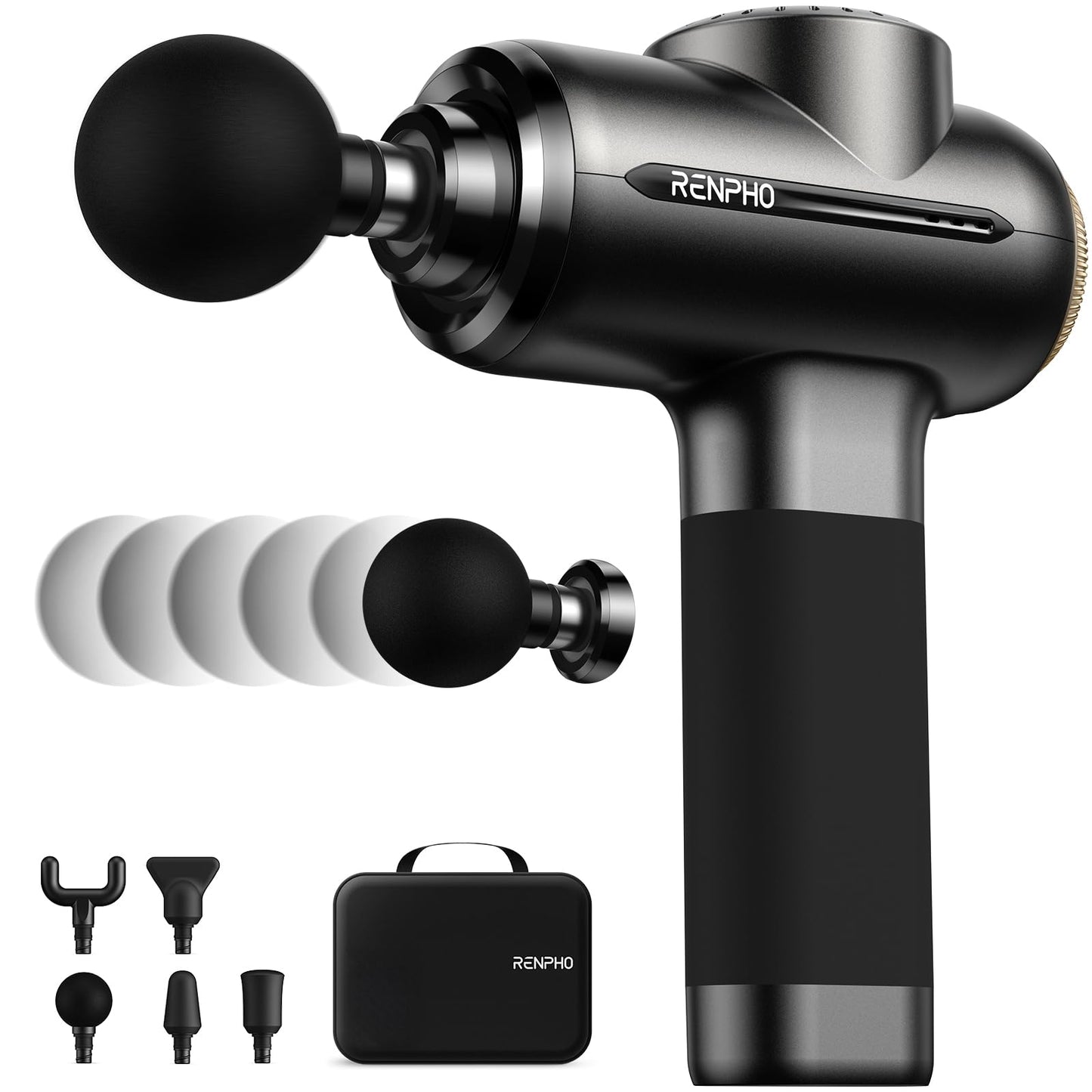 RENPHO Active Thermacool 2 Massage Gun with Heat and Cold, [2026 Upgraded] Handheld Percussion Deep Tissue Neck Back Muscle Massager, FSA Approved Gifts for Men Him Athletes Women Her HSA