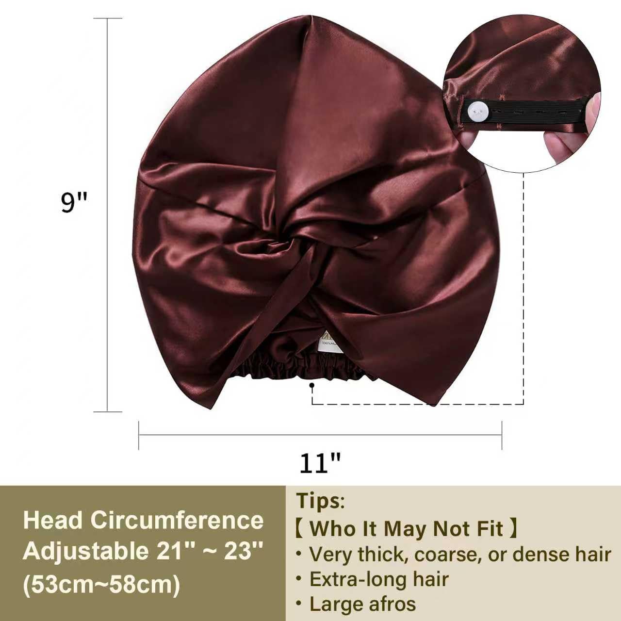 ZIMASILK 22 Momme 100% Mulberry Silk Bonnet for Sleeping & Women Hair Care, Highest Grade 6A Silk Hair wrap for Sleeping with Premium Elastic Stay On Head (1Pc, Pink)
