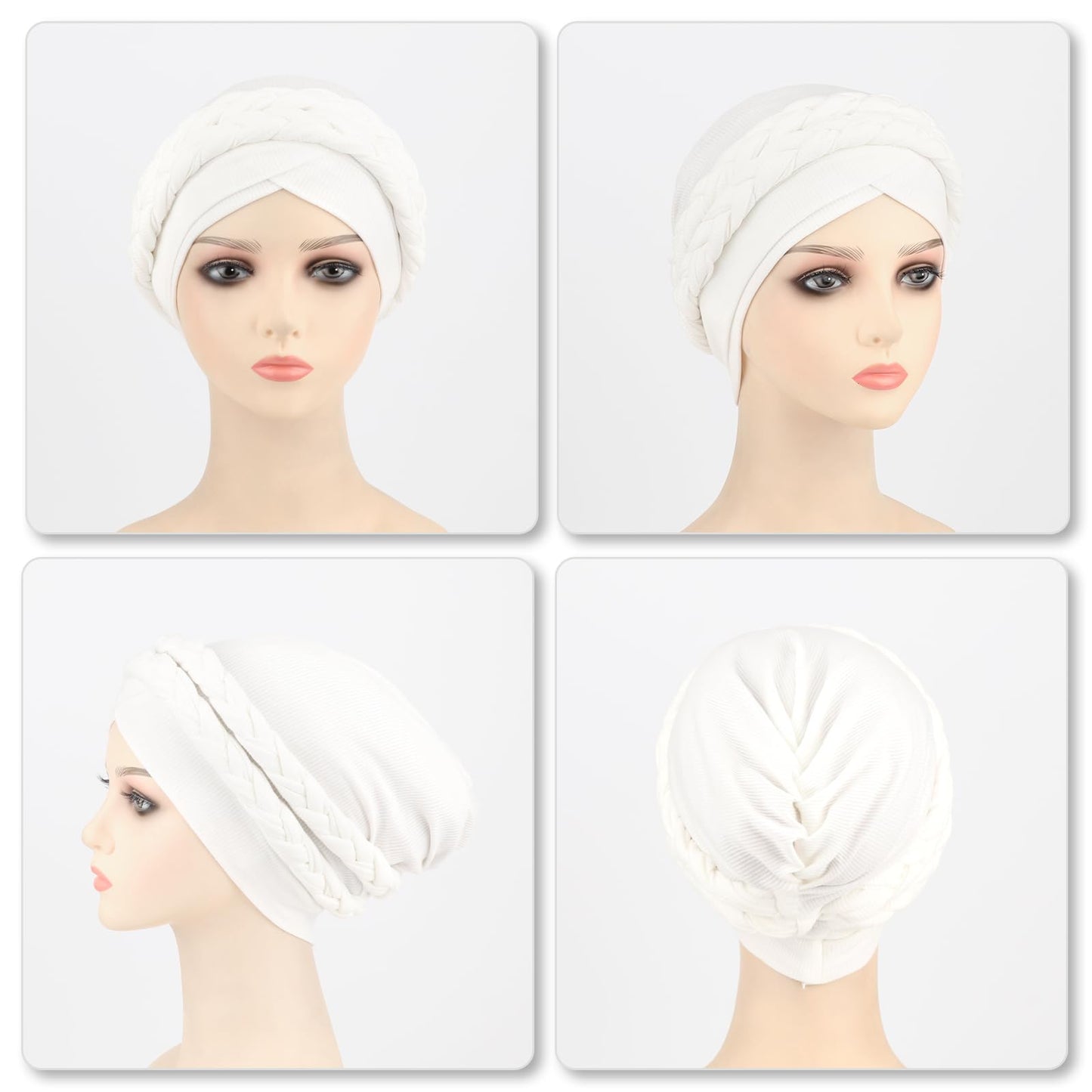 DRESHOW African Turban for Women Knotted Hairwraps for Sleeping Turban Headwraps Head Warmer Scarf for Black Women Chemo Cap
