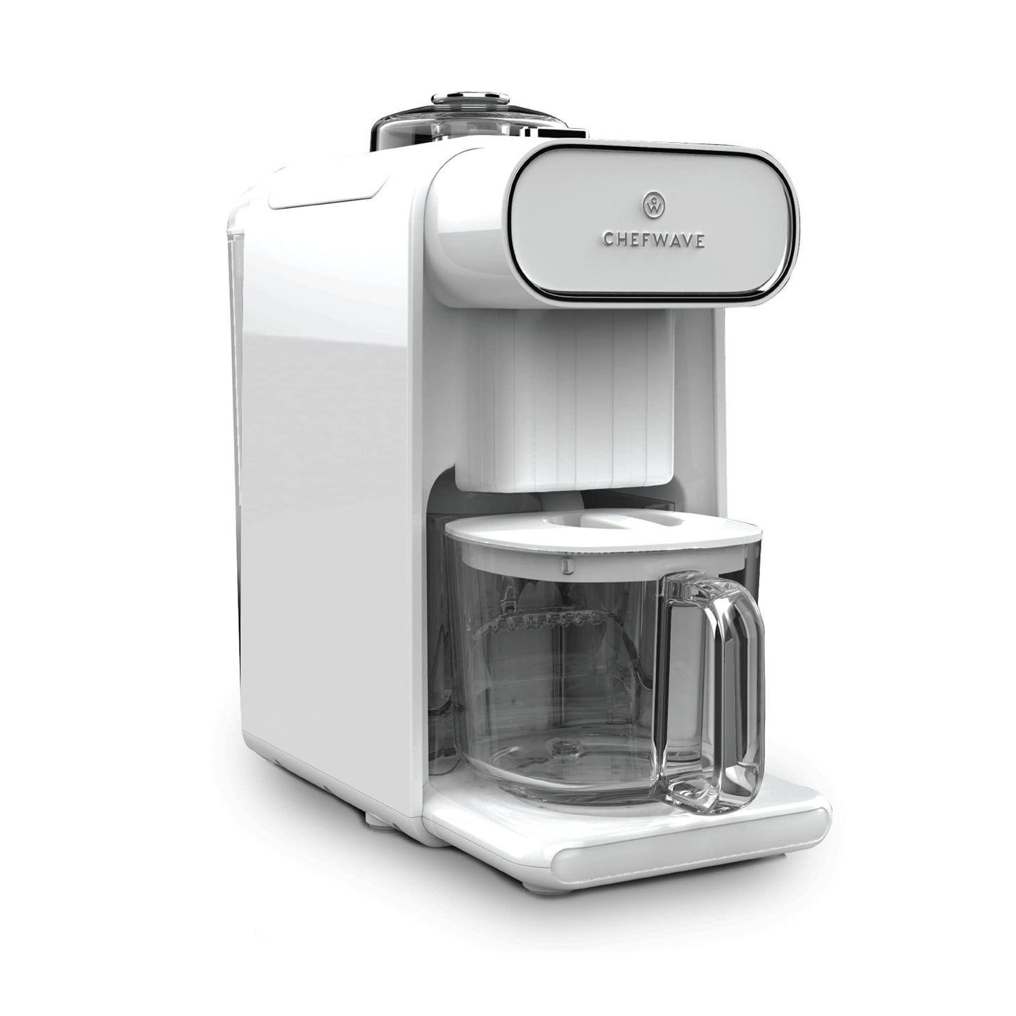 ChefWave Milkmade Plant-Based Milk Maker, 6-in-1 Nut Milk Machine for Almond, Oat, Soy, Cashew, Coconut & Macadamia — 1000W, No Soaking, Auto Self-Clean, Delay Start, Glass Pitcher Included (White)