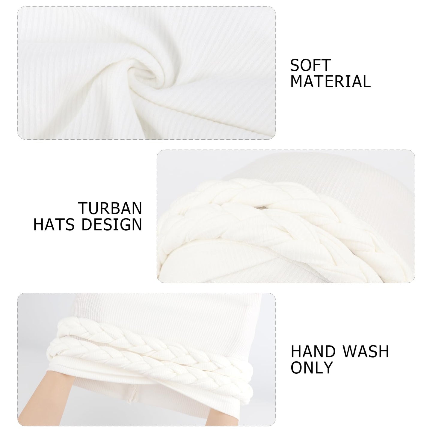 DRESHOW African Turban for Women Knotted Hairwraps for Sleeping Turban Headwraps Head Warmer Scarf for Black Women Chemo Cap