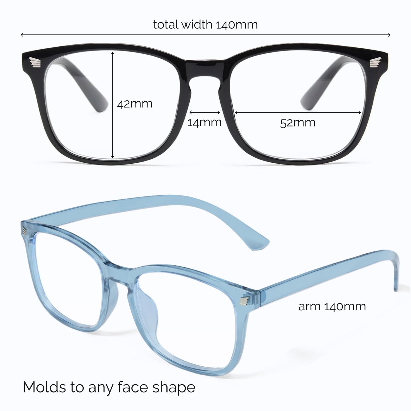 livho High Tech Blue Light Glasses - Advanced Blue Light Blocking Computer Glasses - Screen Fatigue & UV Protection