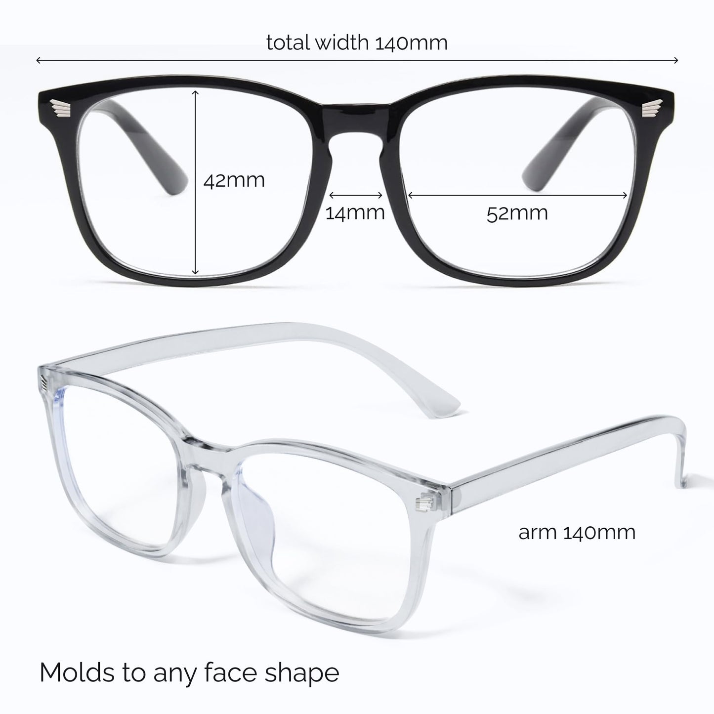 livho High Tech Blue Light Glasses - Advanced Blue Light Blocking Computer Glasses - Screen Fatigue & UV Protection