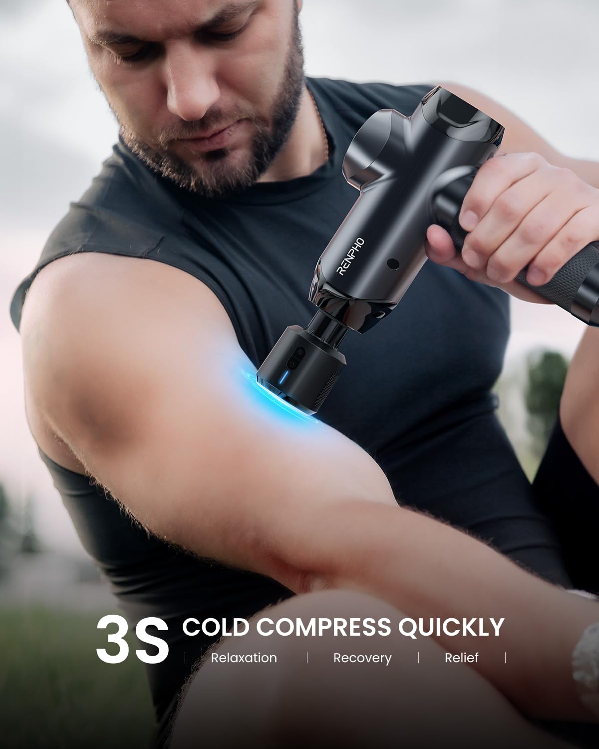 RENPHO Active Thermacool 2 Massage Gun with Heat and Cold, [2026 Upgraded] Handheld Percussion Deep Tissue Neck Back Muscle Massager, FSA Approved Gifts for Men Him Athletes Women Her HSA