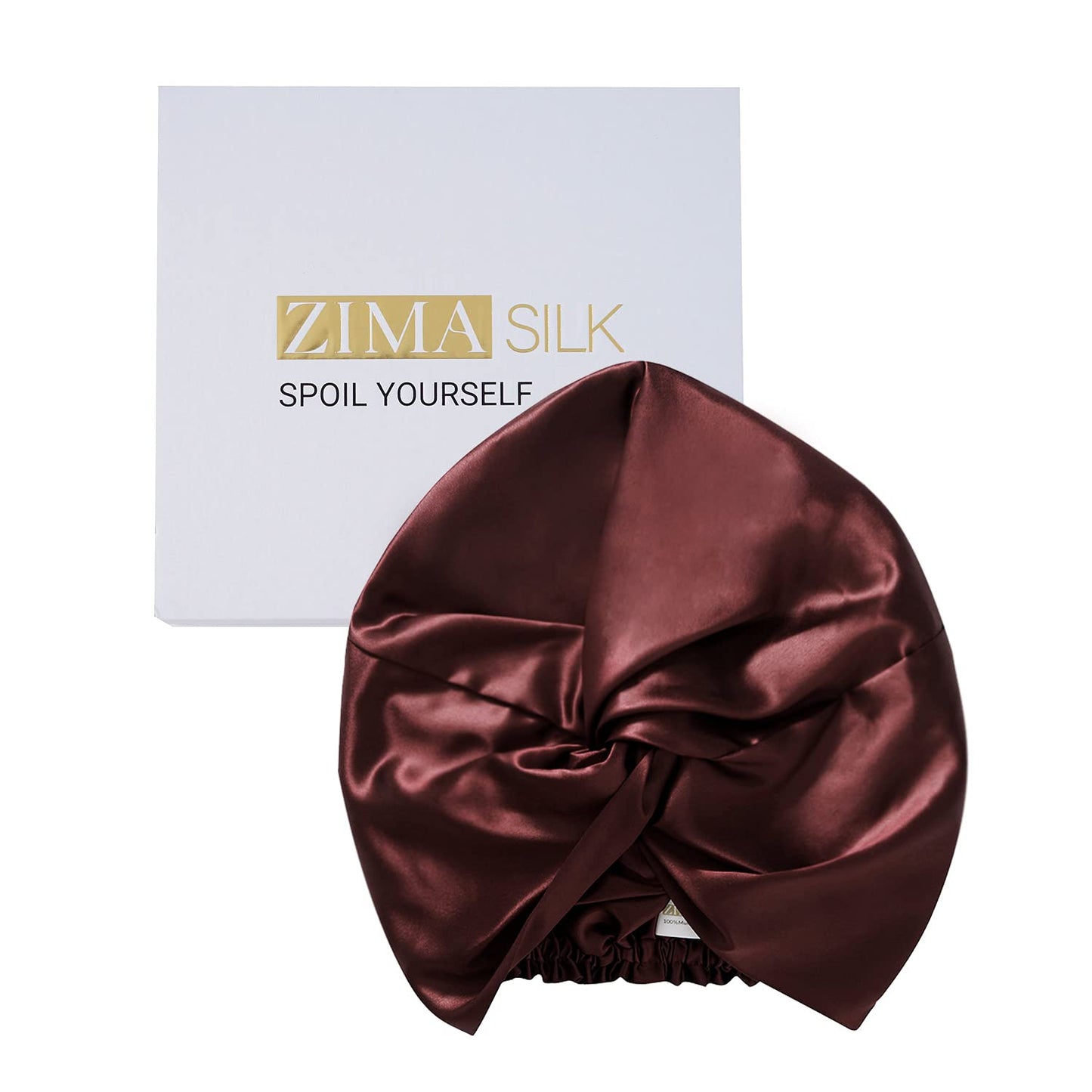 ZIMASILK 22 Momme 100% Mulberry Silk Bonnet for Sleeping & Women Hair Care, Highest Grade 6A Silk Hair wrap for Sleeping with Premium Elastic Stay On Head (1Pc, Pink)