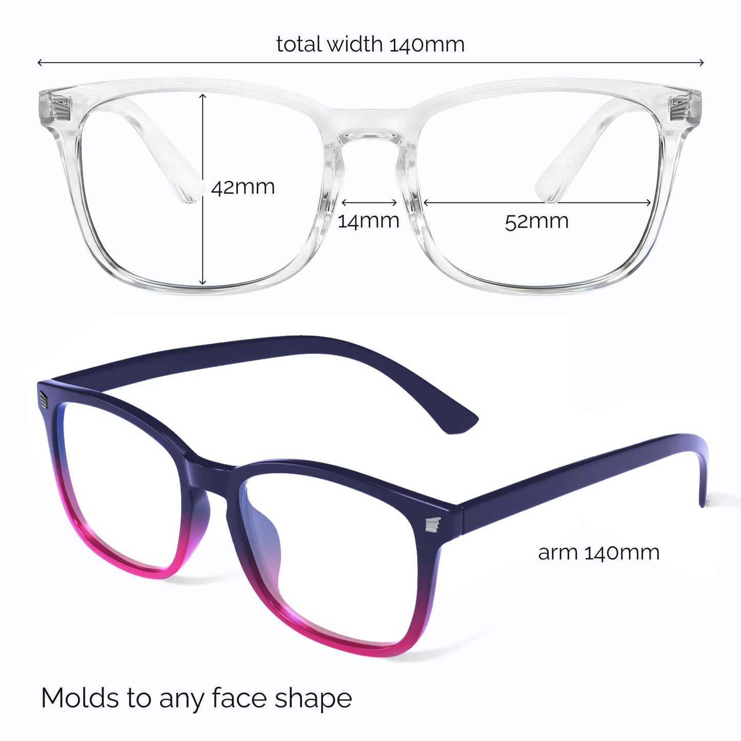 livho High Tech Blue Light Glasses - Advanced Blue Light Blocking Computer Glasses - Screen Fatigue & UV Protection