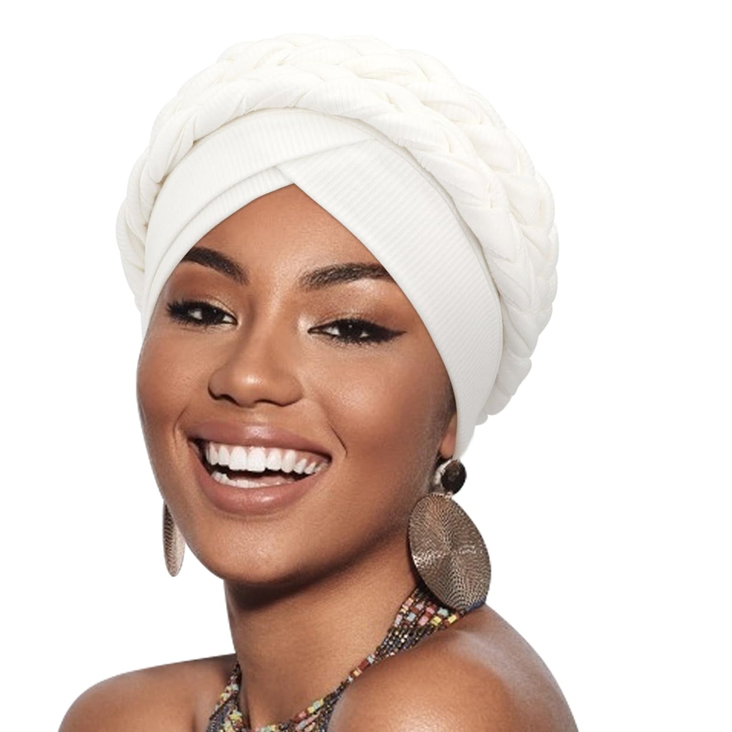 DRESHOW African Turban for Women Knotted Hairwraps for Sleeping Turban Headwraps Head Warmer Scarf for Black Women Chemo Cap