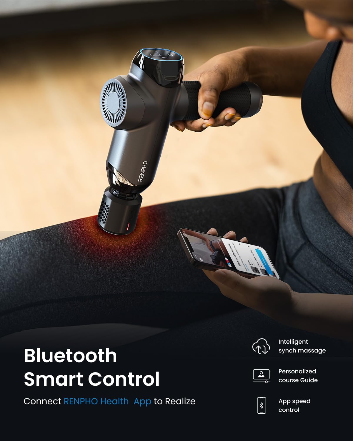 RENPHO Active Thermacool 2 Massage Gun with Heat and Cold, [2026 Upgraded] Handheld Percussion Deep Tissue Neck Back Muscle Massager, FSA Approved Gifts for Men Him Athletes Women Her HSA