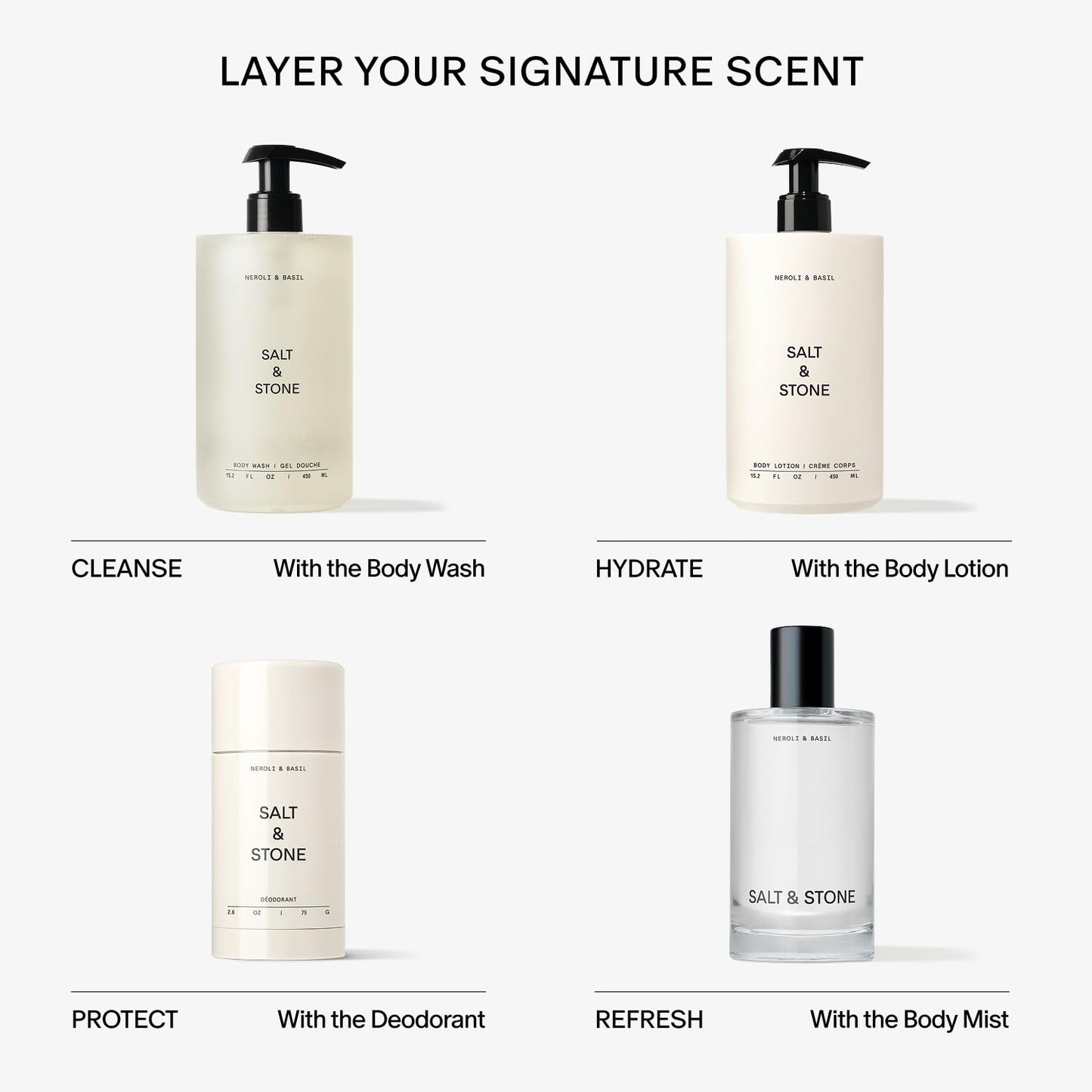 Salt & Stone Aluminum Free Deodorant | Extra Strength 48 Hour Protection for Women & Men | Made with Seaweed Extracts, Niacinamide & Prebiotics | Santal & Vetiver