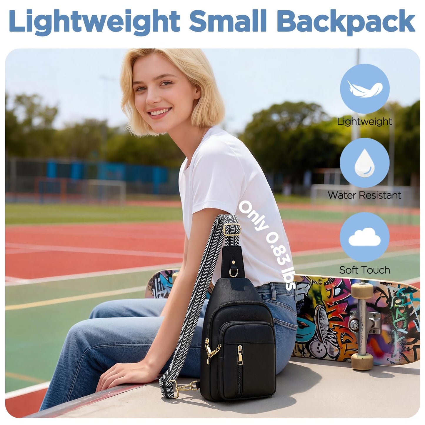 Anti Theft Crossbody Bags for Women RFID Sling Bag, Vegan Leather Cross Body Travel Purse for Women Men