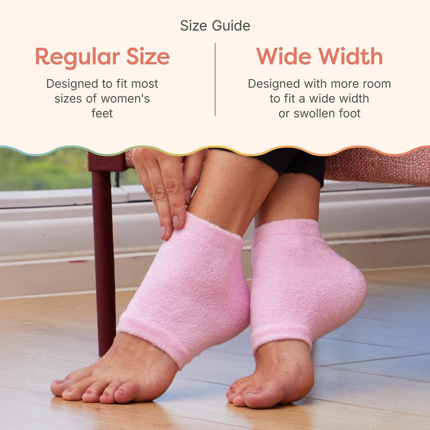 ZenToes Moisturizing Socks for Cracked Heel Treatment, Vitamin E, Olive Oil and Jojoba Oil Infused Heel Socks, Spa Gifts for Women, Relaxation Gifts for Women (Fuzzy Lilac Purple, Regular)