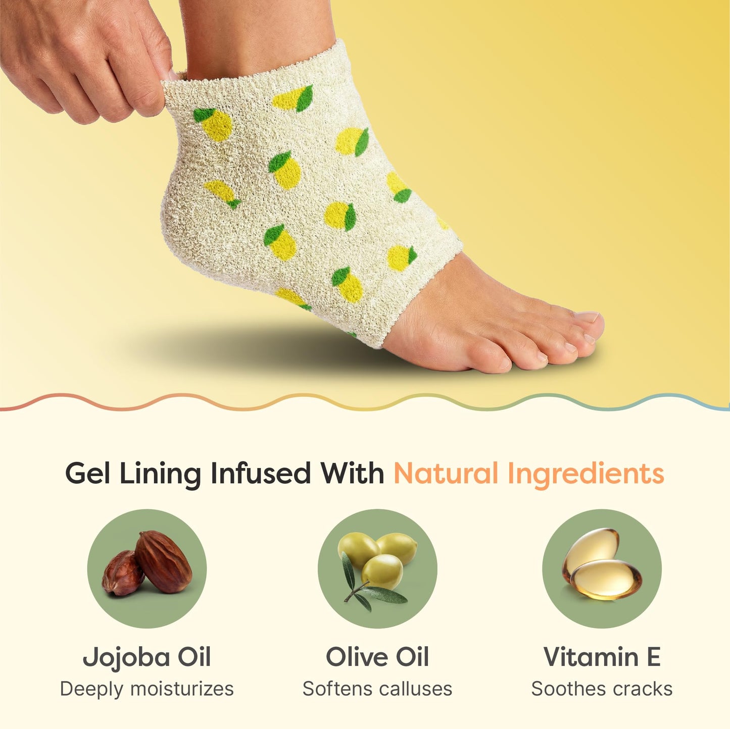 ZenToes Moisturizing Socks for Cracked Heel Treatment, Vitamin E, Olive Oil and Jojoba Oil Infused Heel Socks, Spa Gifts for Women, Relaxation Gifts for Women (Fuzzy Lilac Purple, Regular)