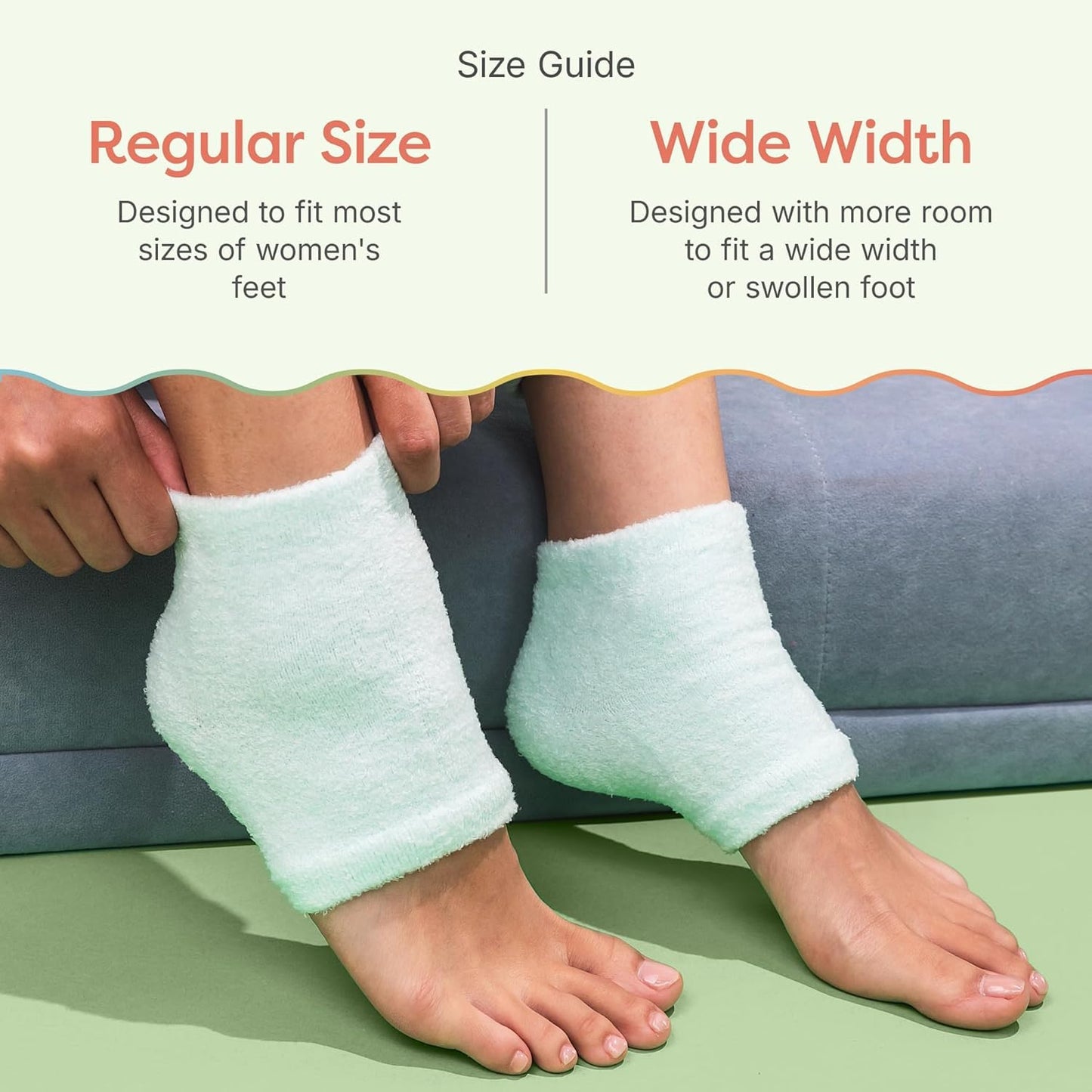 ZenToes Moisturizing Socks for Cracked Heel Treatment, Vitamin E, Olive Oil and Jojoba Oil Infused Heel Socks, Spa Gifts for Women, Relaxation Gifts for Women (Fuzzy Lilac Purple, Regular)