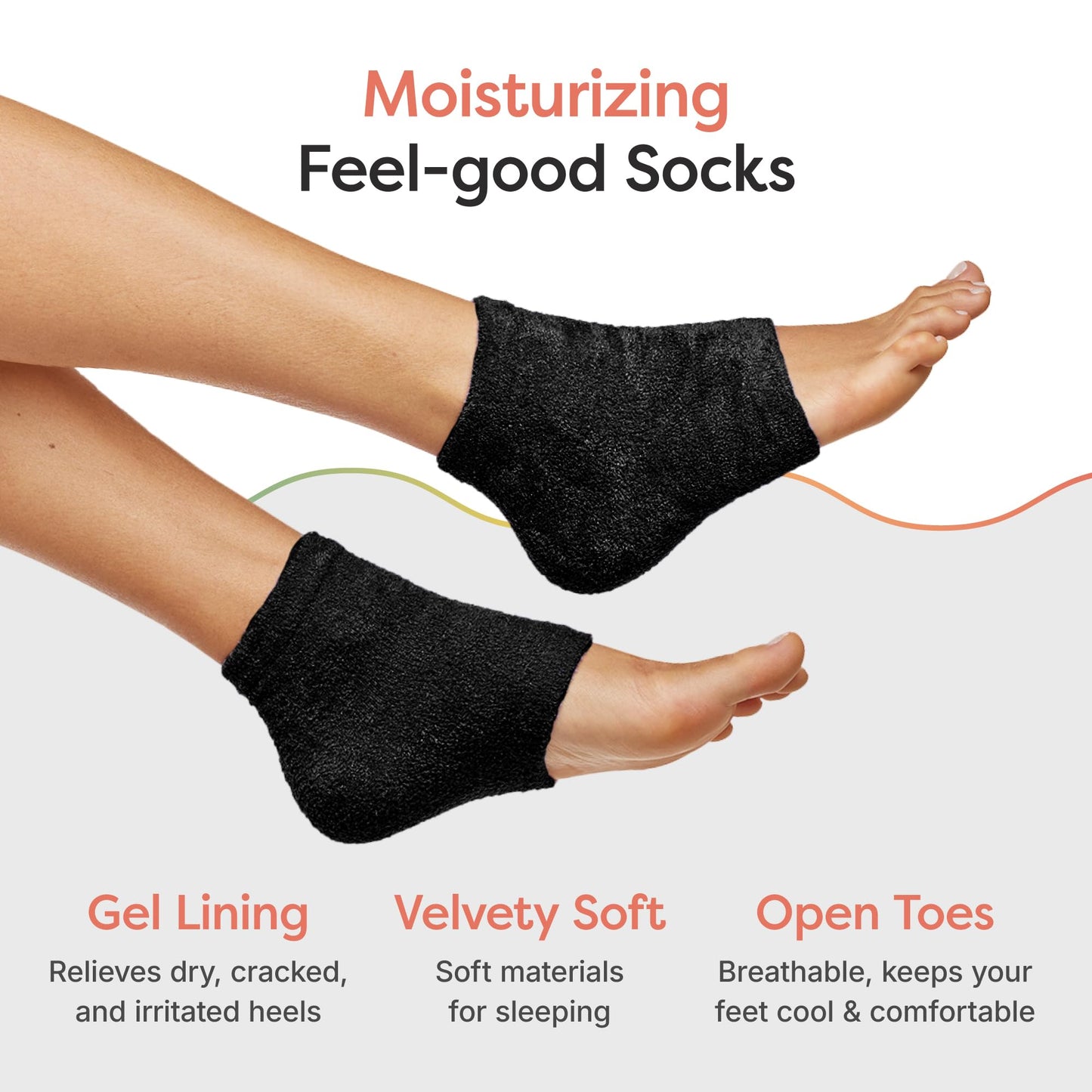 ZenToes Moisturizing Socks for Cracked Heel Treatment, Vitamin E, Olive Oil and Jojoba Oil Infused Heel Socks, Spa Gifts for Women, Relaxation Gifts for Women (Fuzzy Lilac Purple, Regular)