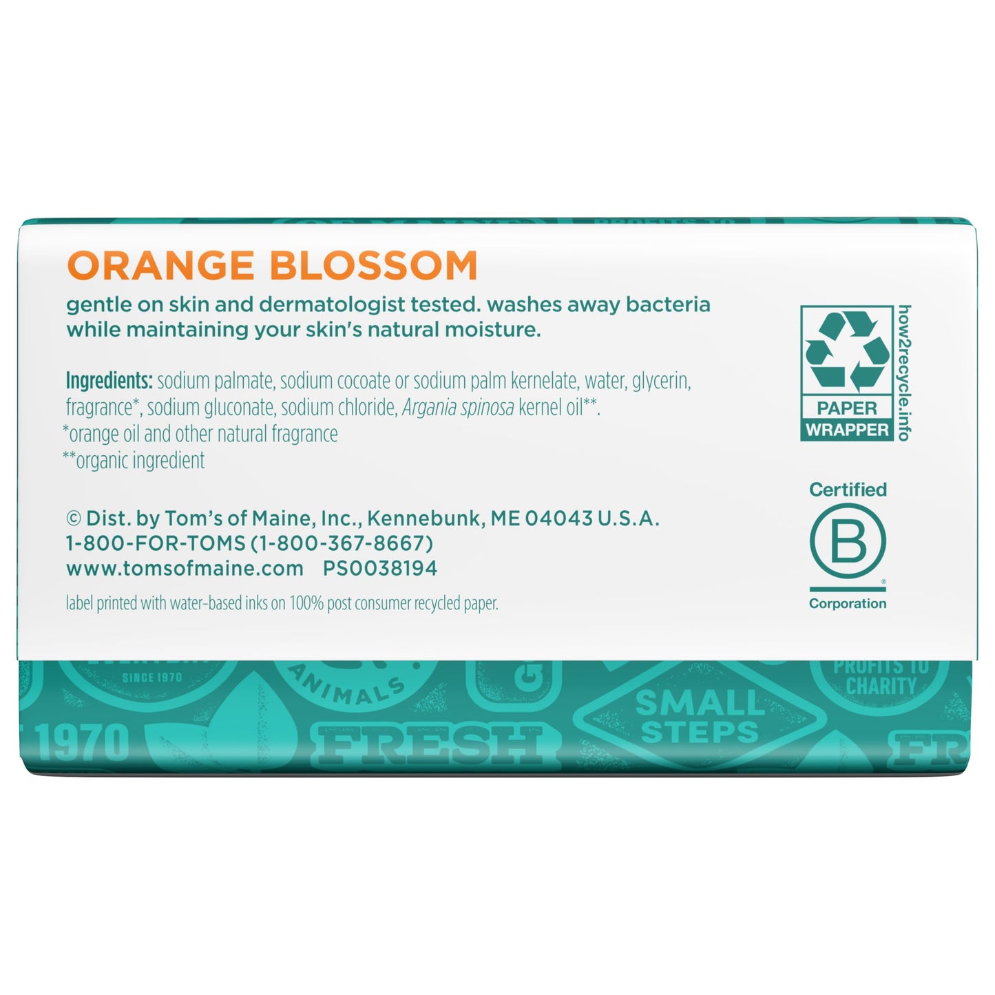 Tom’s of Maine Natural Beauty Bar Soap For Women and Men, Fragrance Free, Sensitive Skin, 5 oz Bar (Pack of 6)