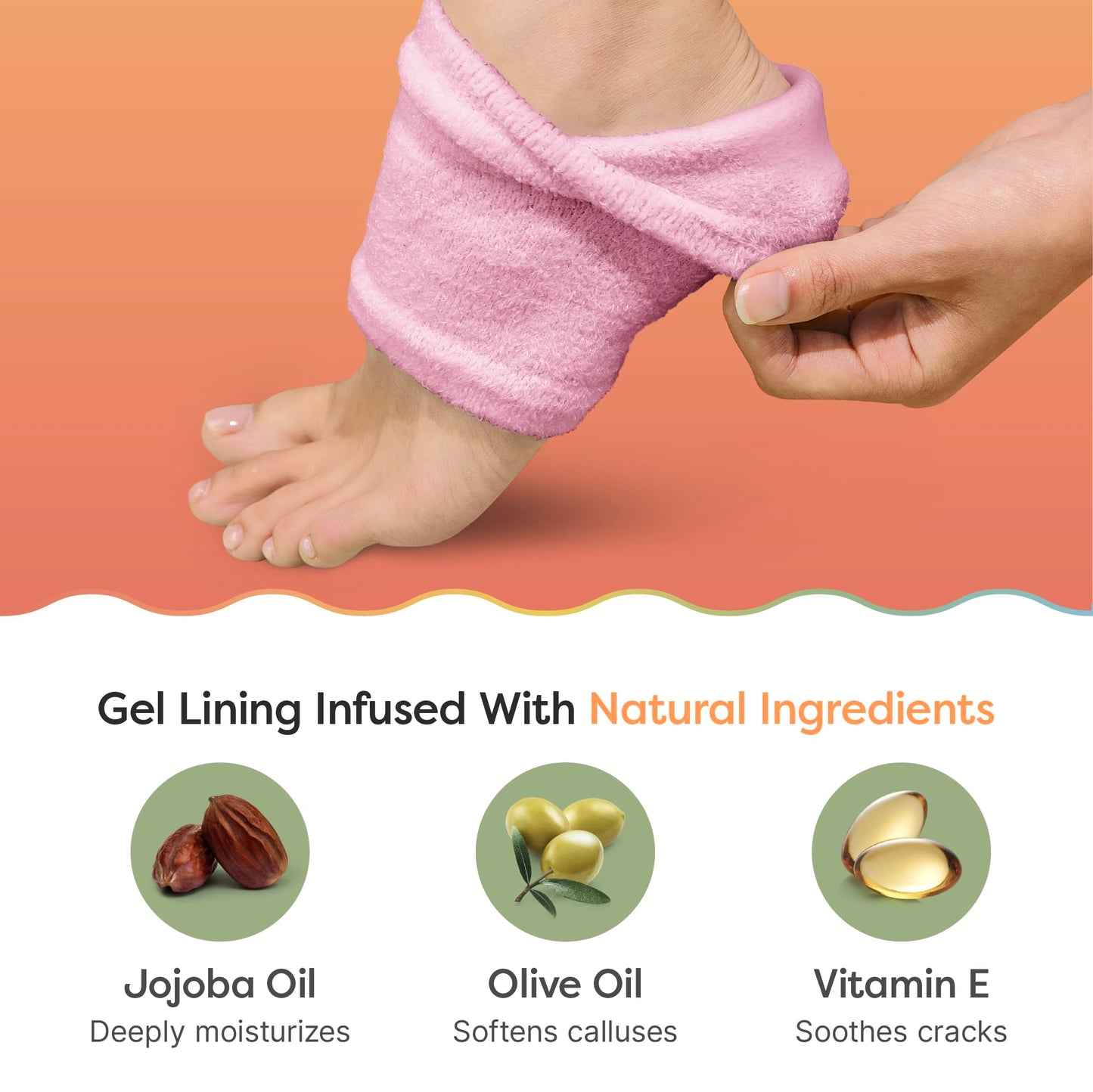 ZenToes Moisturizing Socks for Cracked Heel Treatment, Vitamin E, Olive Oil and Jojoba Oil Infused Heel Socks, Spa Gifts for Women, Relaxation Gifts for Women (Fuzzy Lilac Purple, Regular)