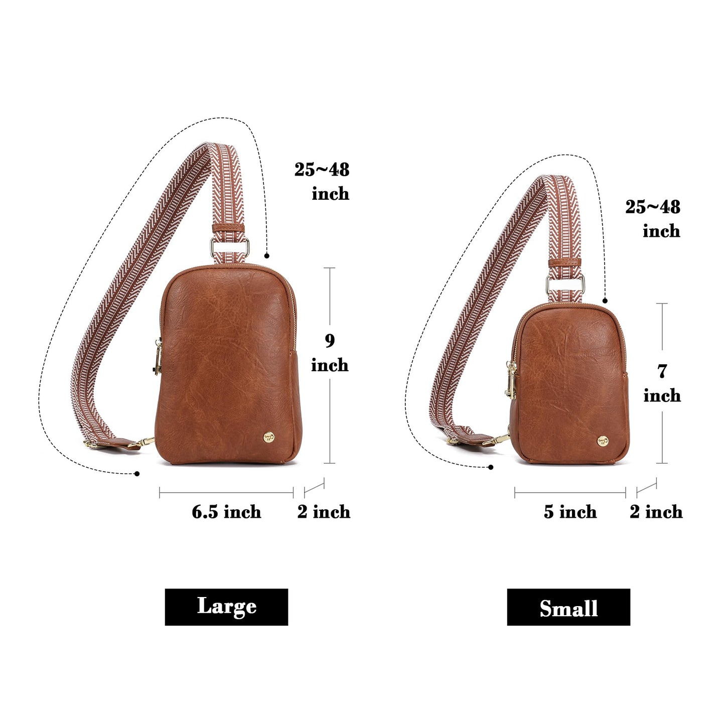INICAT Anti Theft Crossbody Bag for Women, Small RFID Blocking Sling Purse with Zipper Lock for Travel, Vegan Leather