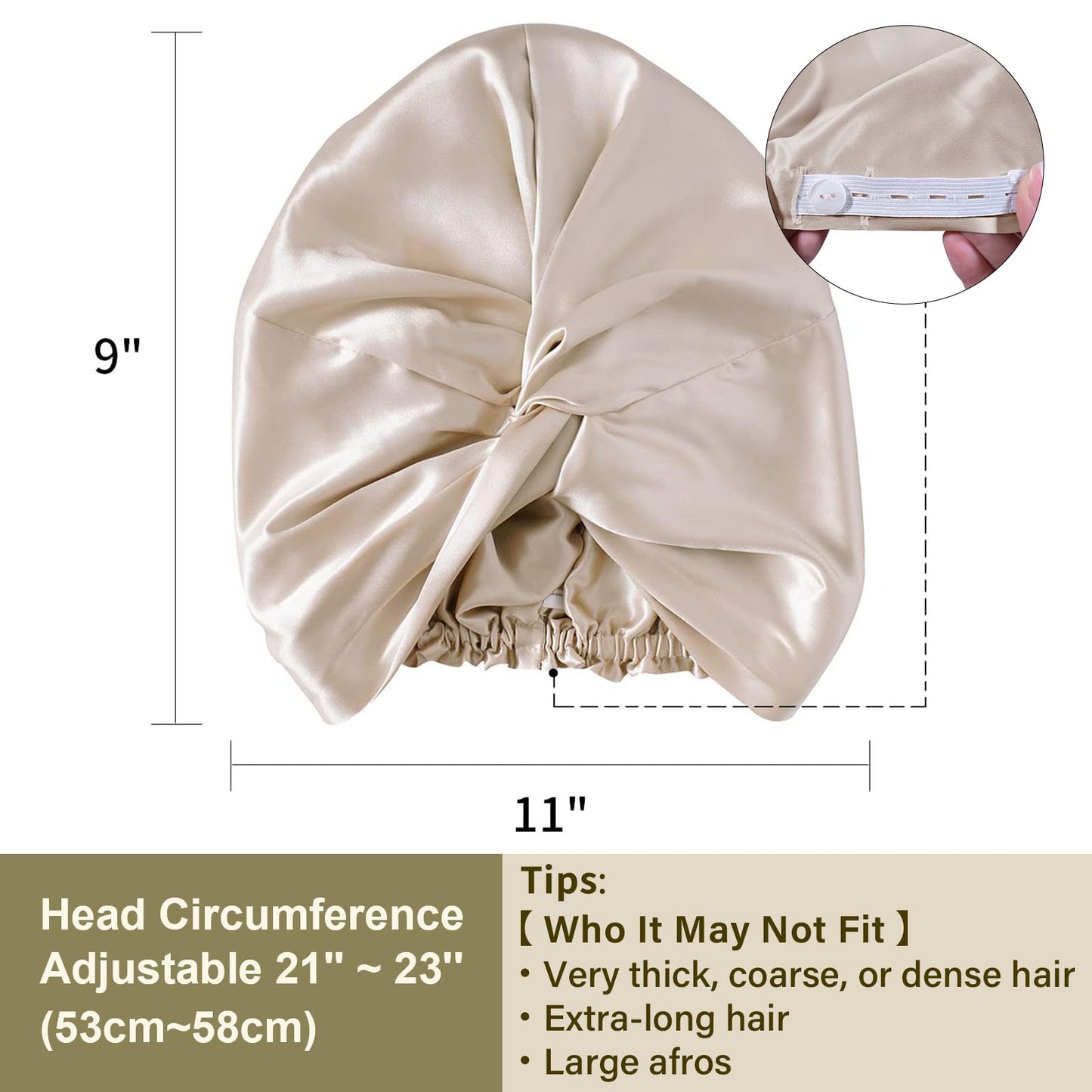 ZIMASILK 22 Momme 100% Mulberry Silk Bonnet for Sleeping & Women Hair Care, Highest Grade 6A Silk Hair wrap for Sleeping with Premium Elastic Stay On Head (1Pc, Pink)