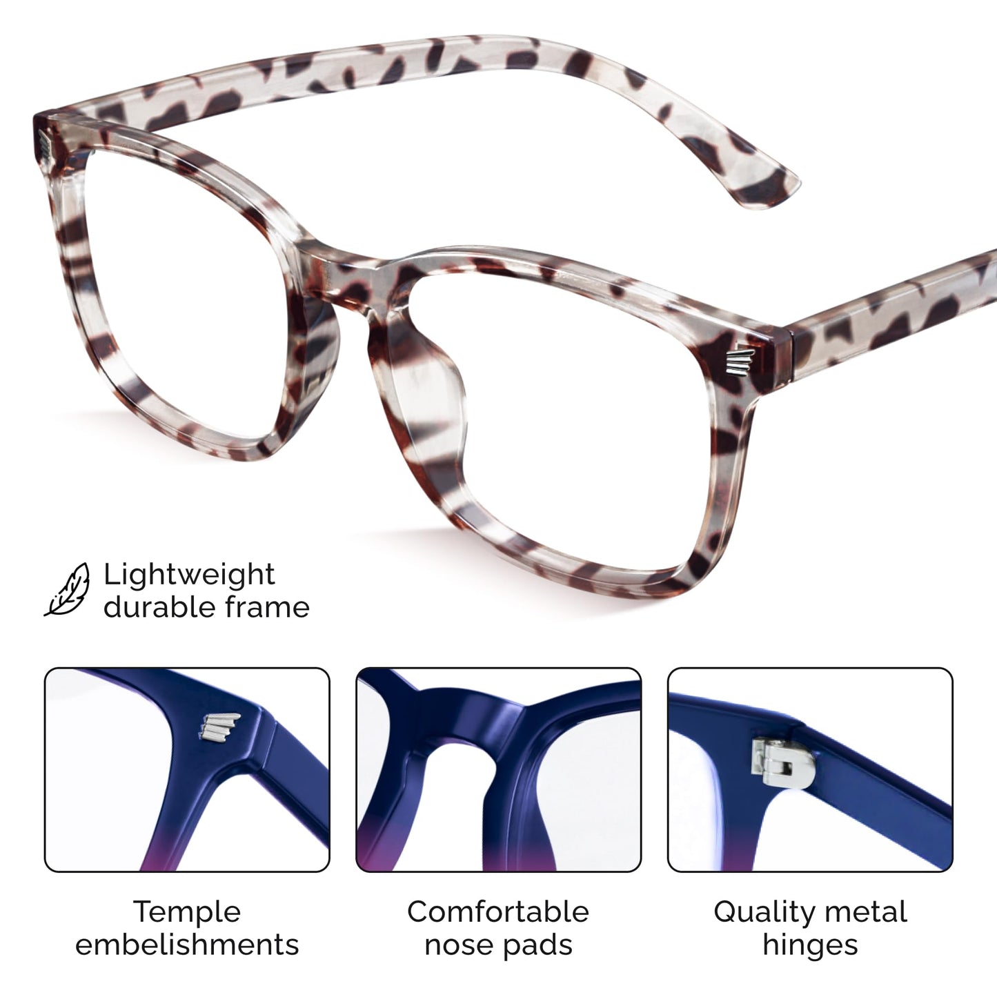 livho High Tech Blue Light Glasses - Advanced Blue Light Blocking Computer Glasses - Screen Fatigue & UV Protection