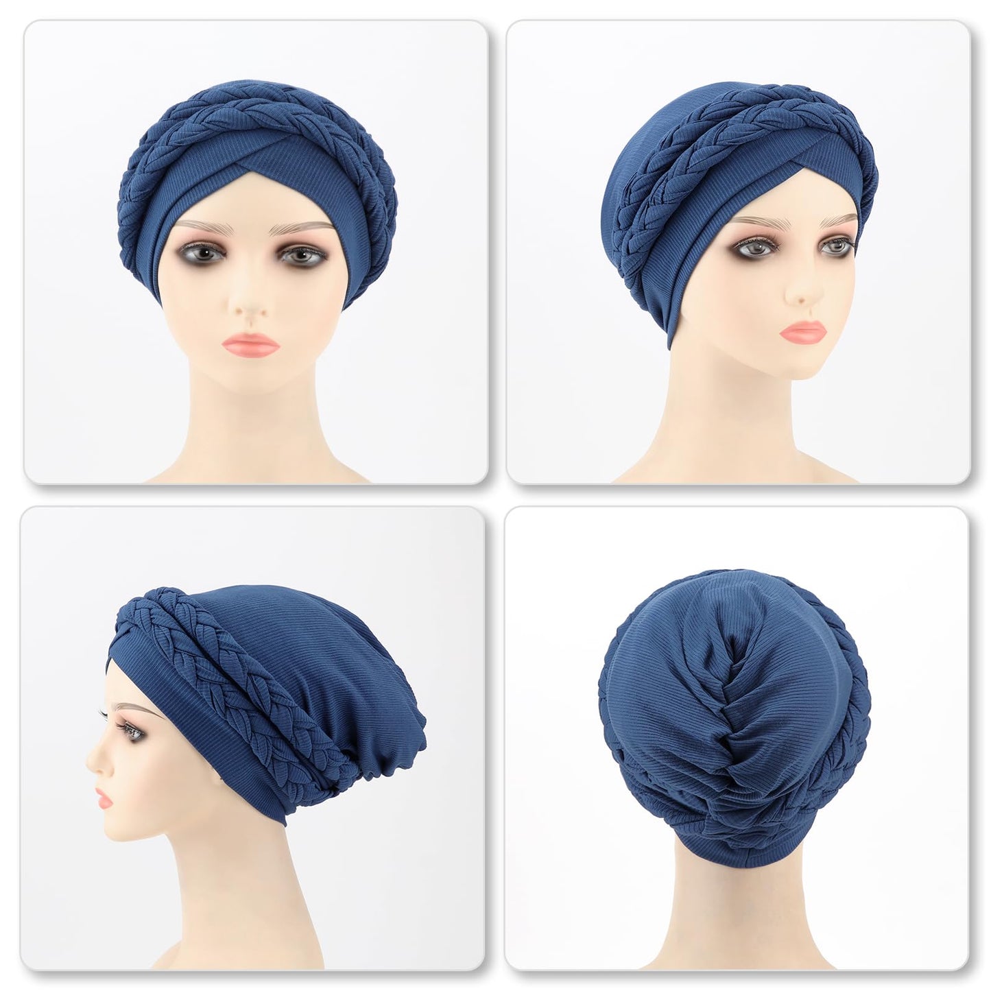 DRESHOW African Turban for Women Knotted Hairwraps for Sleeping Turban Headwraps Head Warmer Scarf for Black Women Chemo Cap