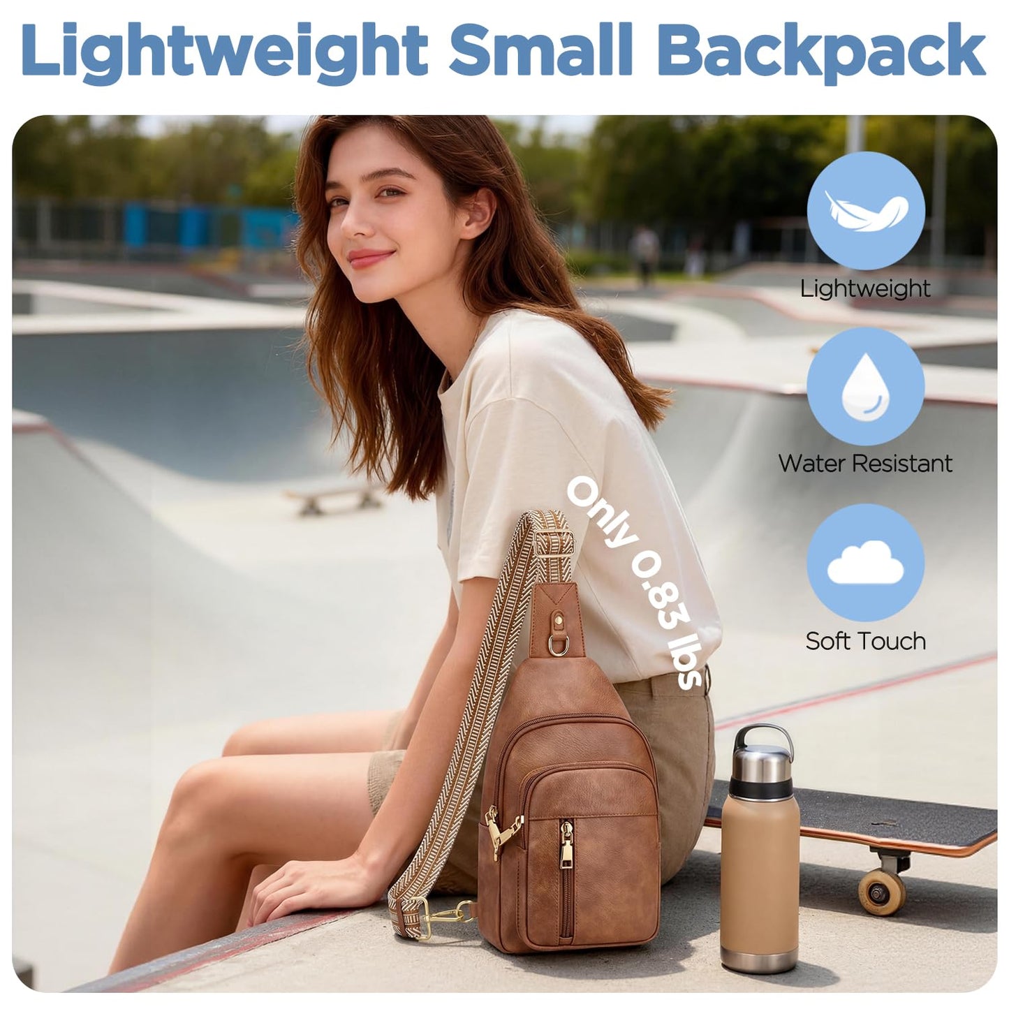 Anti Theft Crossbody Bags for Women RFID Sling Bag, Vegan Leather Cross Body Travel Purse for Women Men
