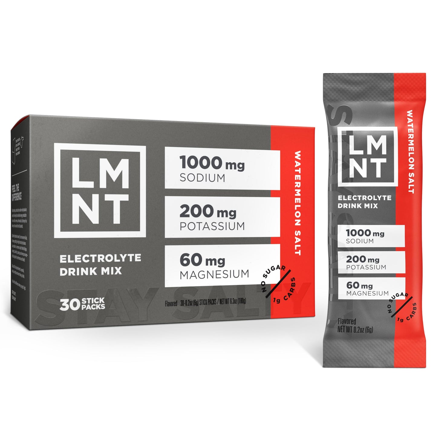 LMNT Zero Sugar Electrolytes - Raspberry Salt | Drink Mix | 30-Count
