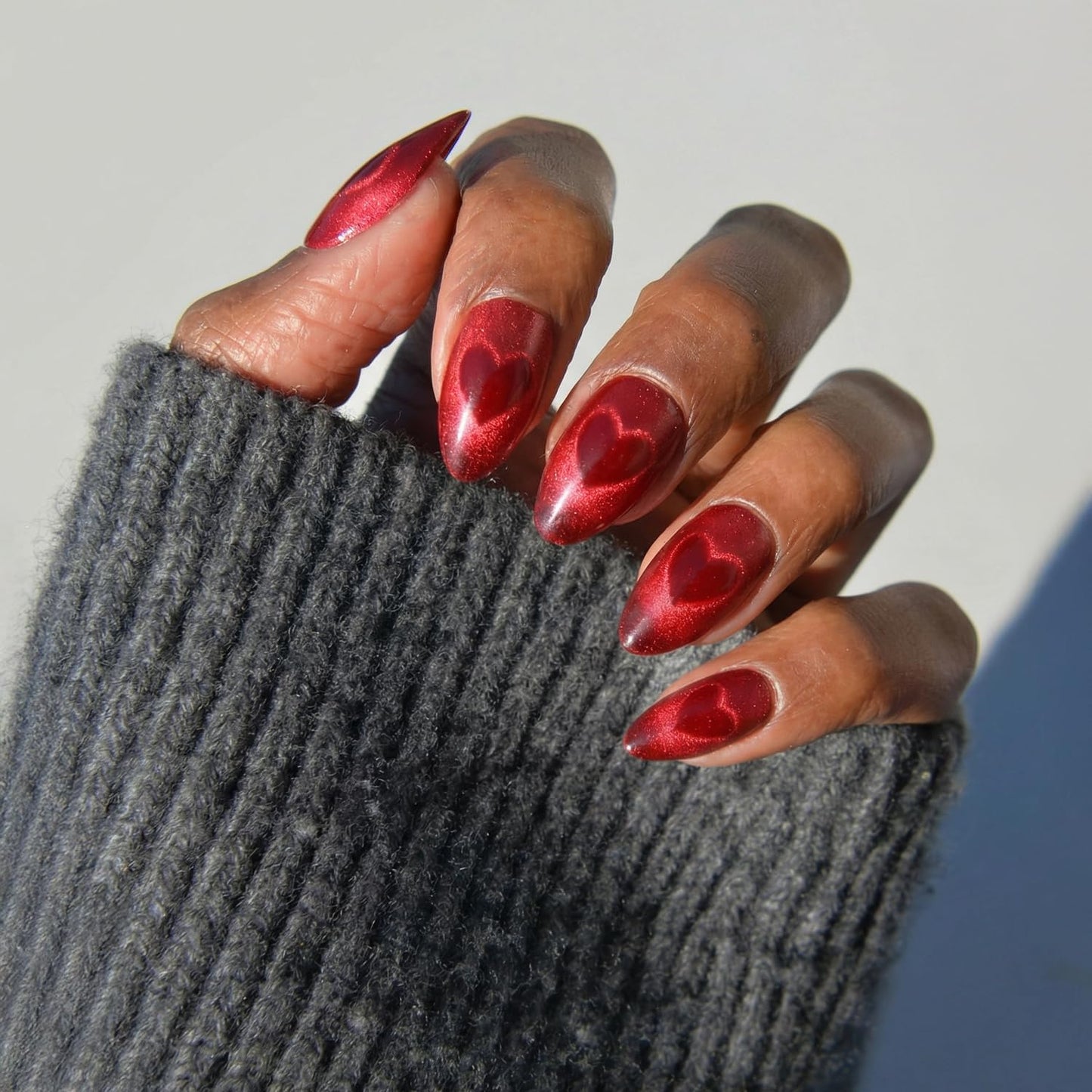 Glamnetic Press On Nails - All Time Love Spring Nails | Glossy, Semi-Transparent, Short Almond French Tip Fake Nails with Leaf Accents, Salon Quality | 15 Sizes - 30 Nail Kit with Glue