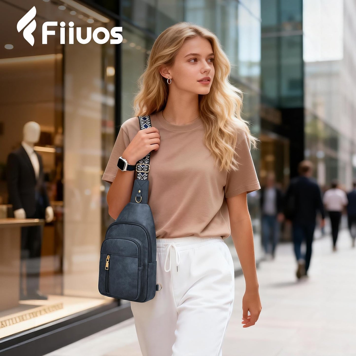Anti Theft Crossbody Bags for Women RFID Sling Bag, Vegan Leather Cross Body Travel Purse for Women Men