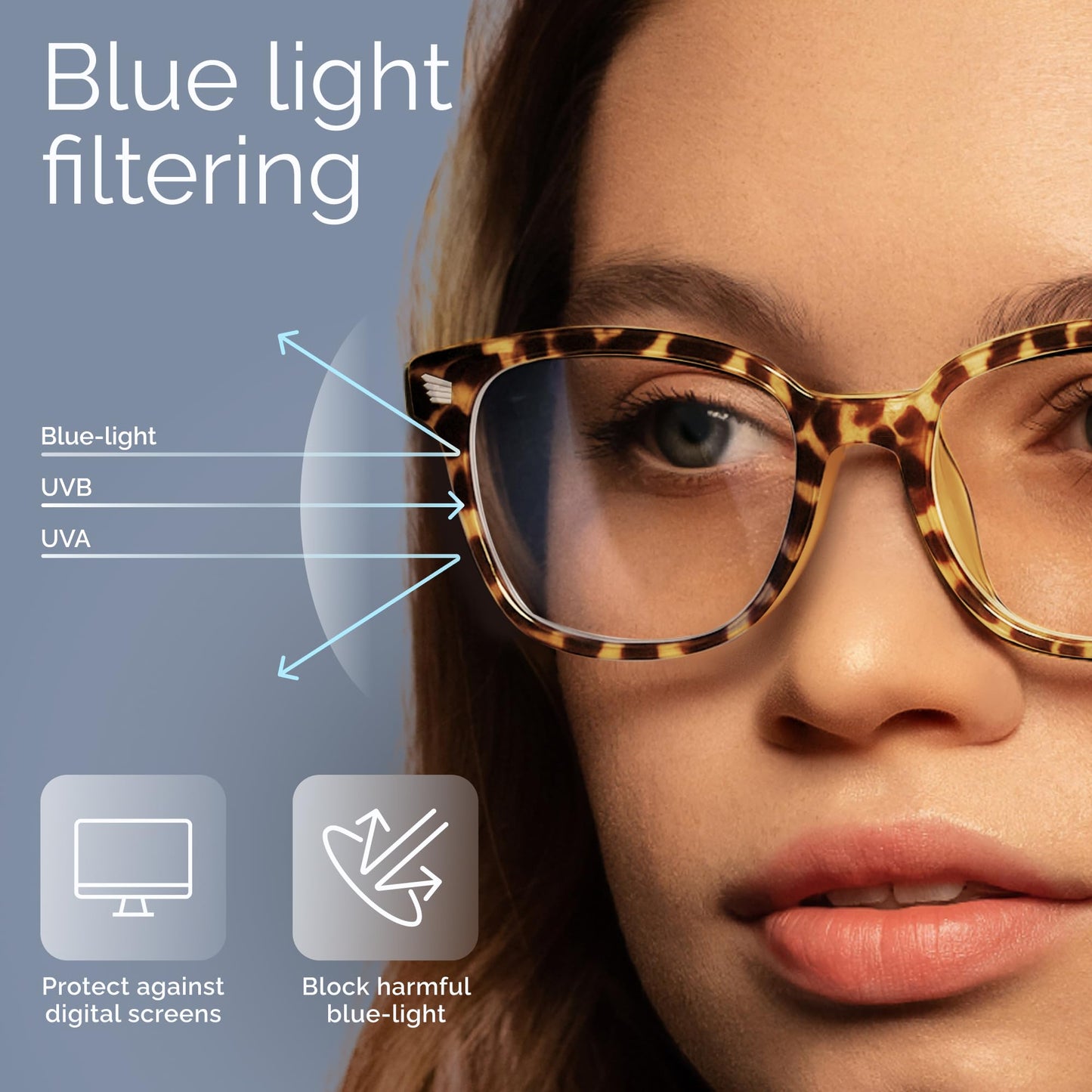 livho High Tech Blue Light Glasses - Advanced Blue Light Blocking Computer Glasses - Screen Fatigue & UV Protection
