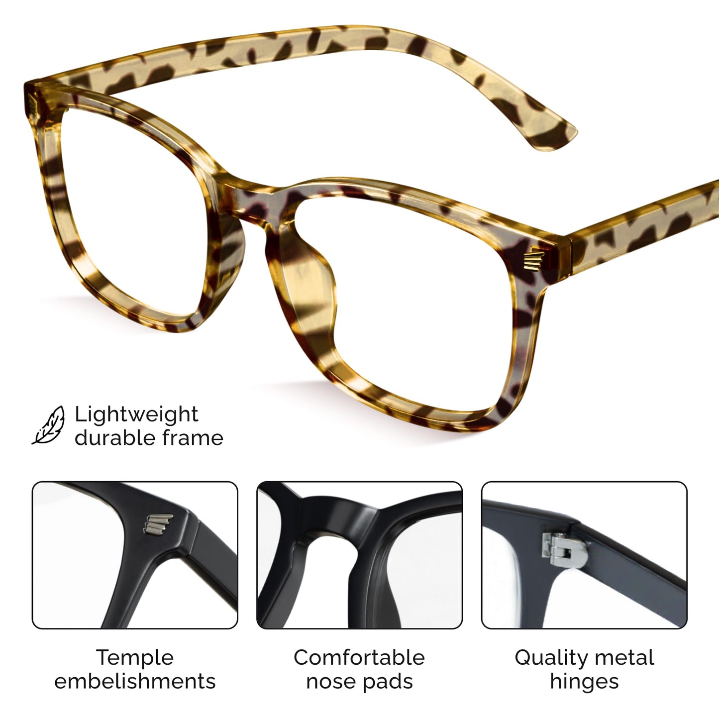 livho High Tech Blue Light Glasses - Advanced Blue Light Blocking Computer Glasses - Screen Fatigue & UV Protection