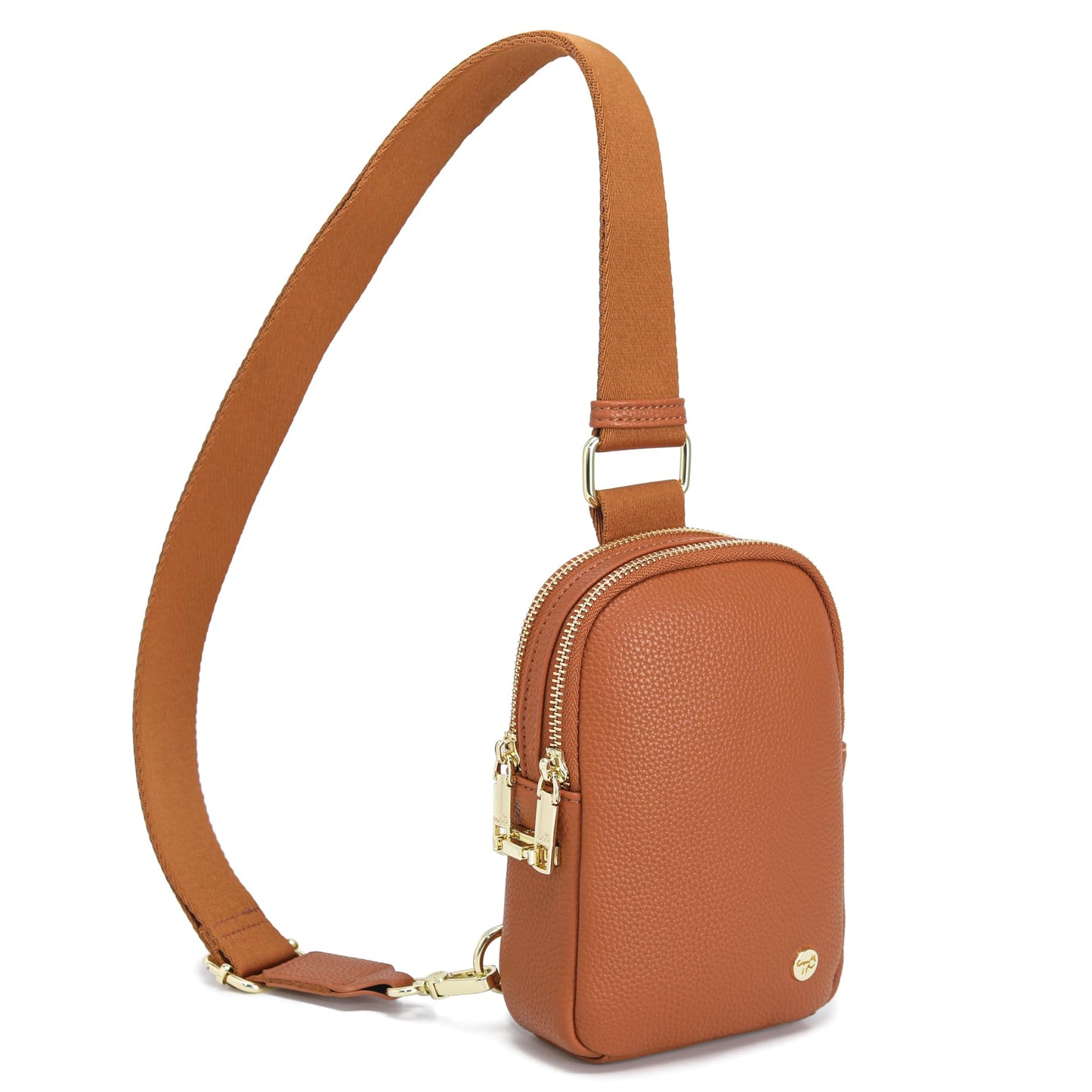 INICAT Anti Theft Crossbody Bag for Women, Small RFID Blocking Sling Purse with Zipper Lock for Travel, Vegan Leather