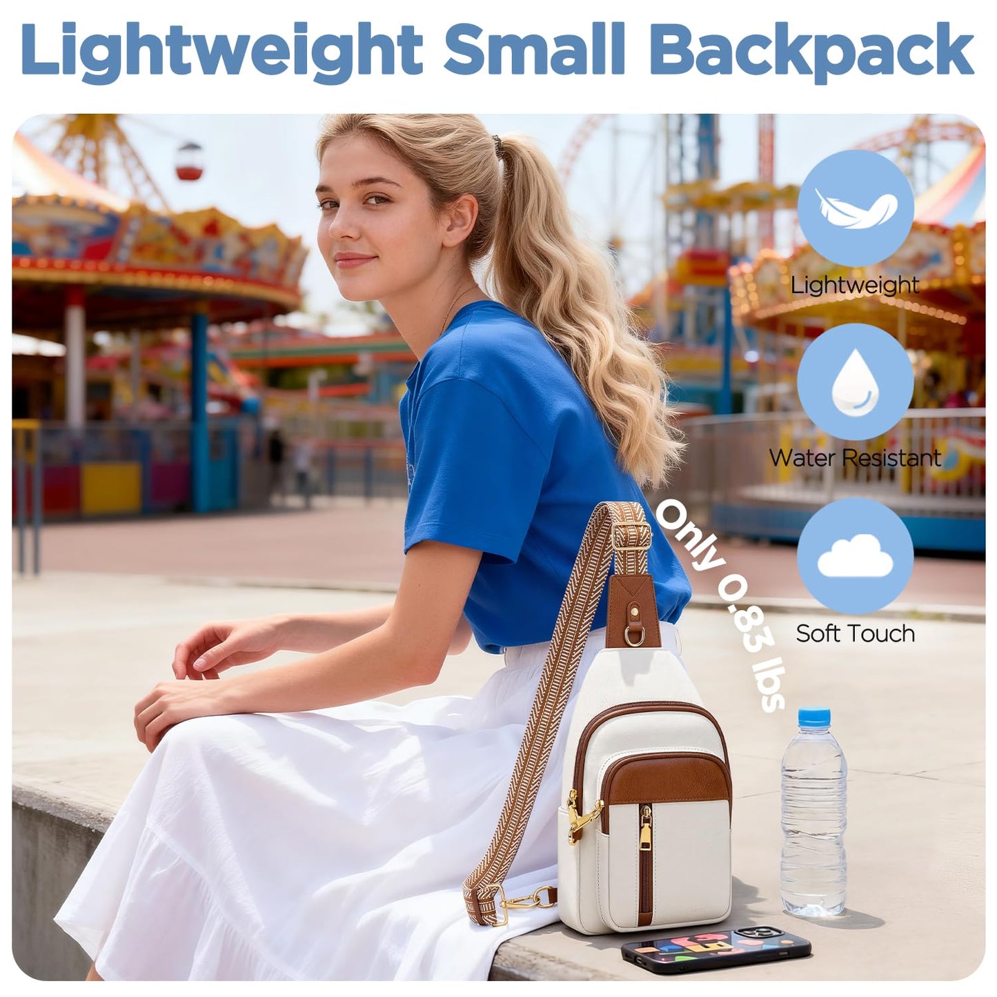 Anti Theft Crossbody Bags for Women RFID Sling Bag, Vegan Leather Cross Body Travel Purse for Women Men