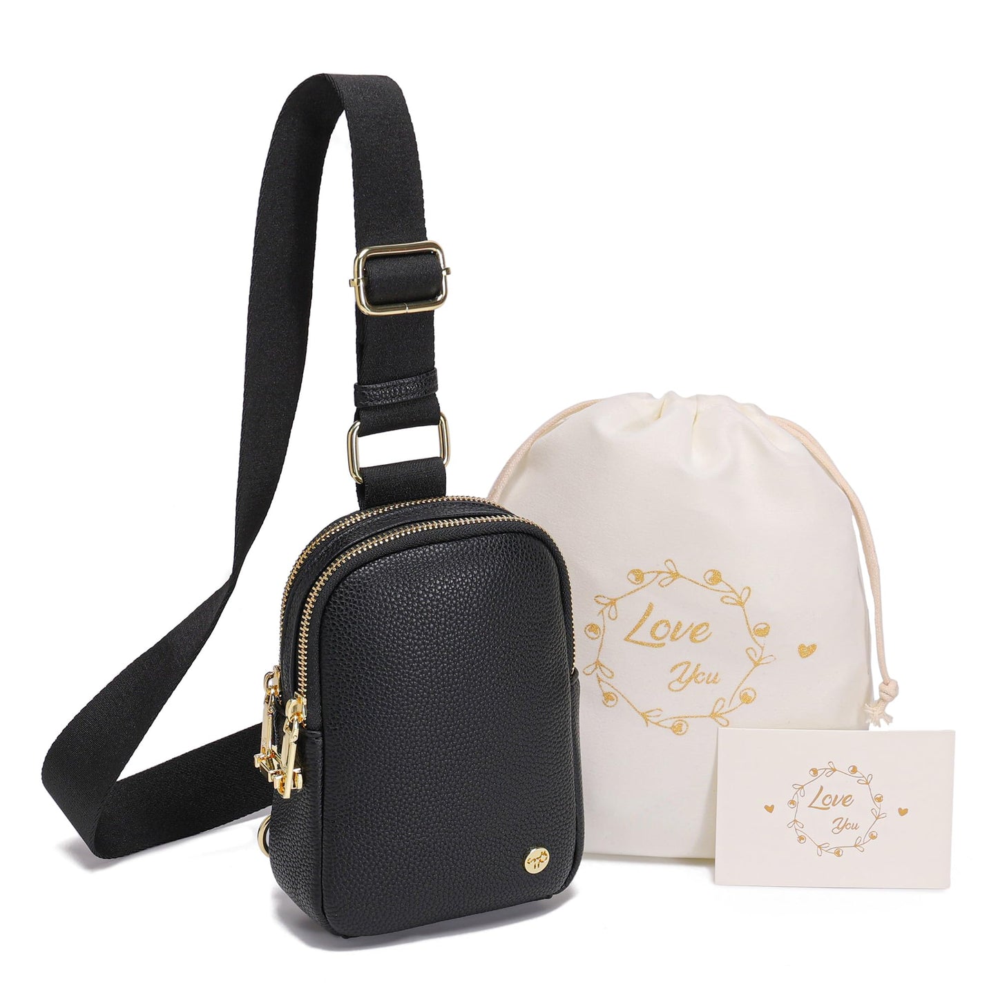 INICAT Anti Theft Crossbody Bag for Women, Small RFID Blocking Sling Purse with Zipper Lock for Travel, Vegan Leather