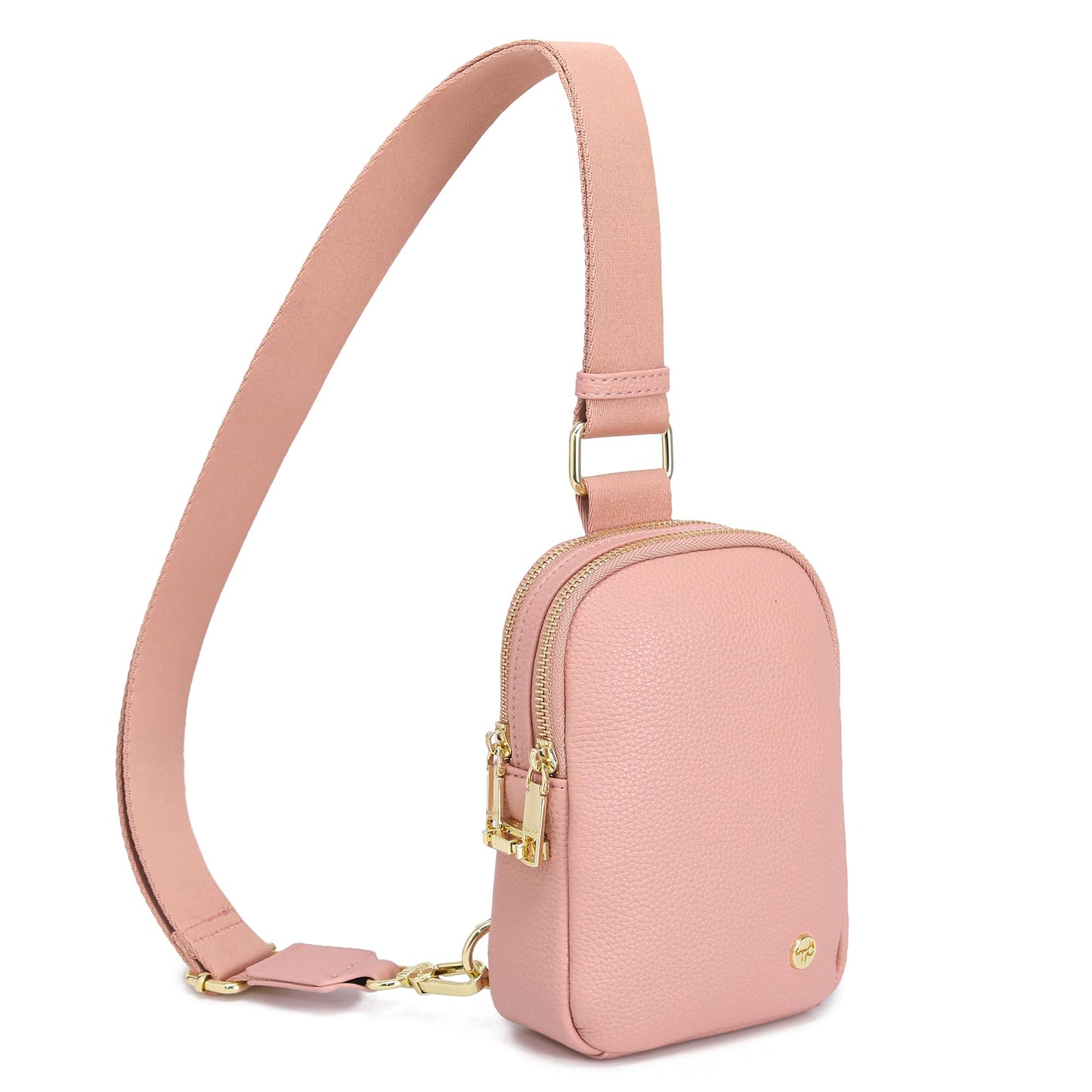 INICAT Anti Theft Crossbody Bag for Women, Small RFID Blocking Sling Purse with Zipper Lock for Travel, Vegan Leather