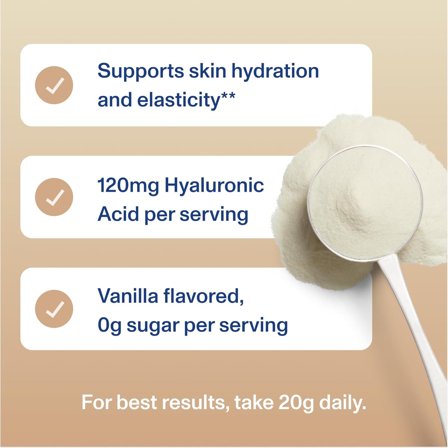 Vital Proteins Collagen Peptides Powder Advanced with Hyaluronic Acid & Vitamin C, 20oz Collagen Protein, Unflavored, 27 Servings