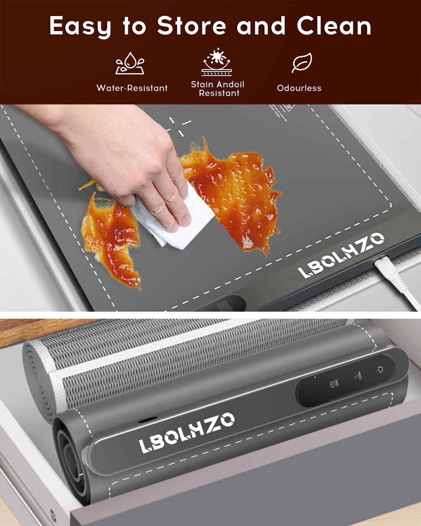 Warming Mat For Food Extra Long 43"x12" 600W Food Warming Mat Heat Resistant Pad,Chafing Dishes for Buffet 6 Temp 12 Hours,Child Lock,Food Warmers for Parties Buffet for Catering Gatherings