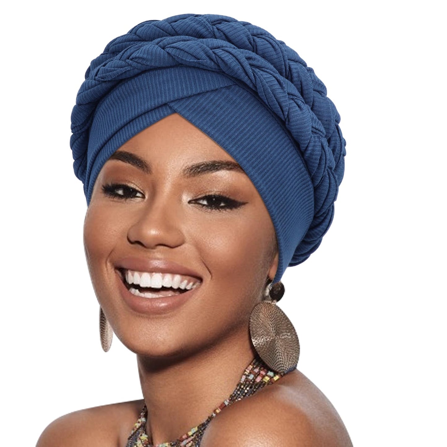 DRESHOW African Turban for Women Knotted Hairwraps for Sleeping Turban Headwraps Head Warmer Scarf for Black Women Chemo Cap