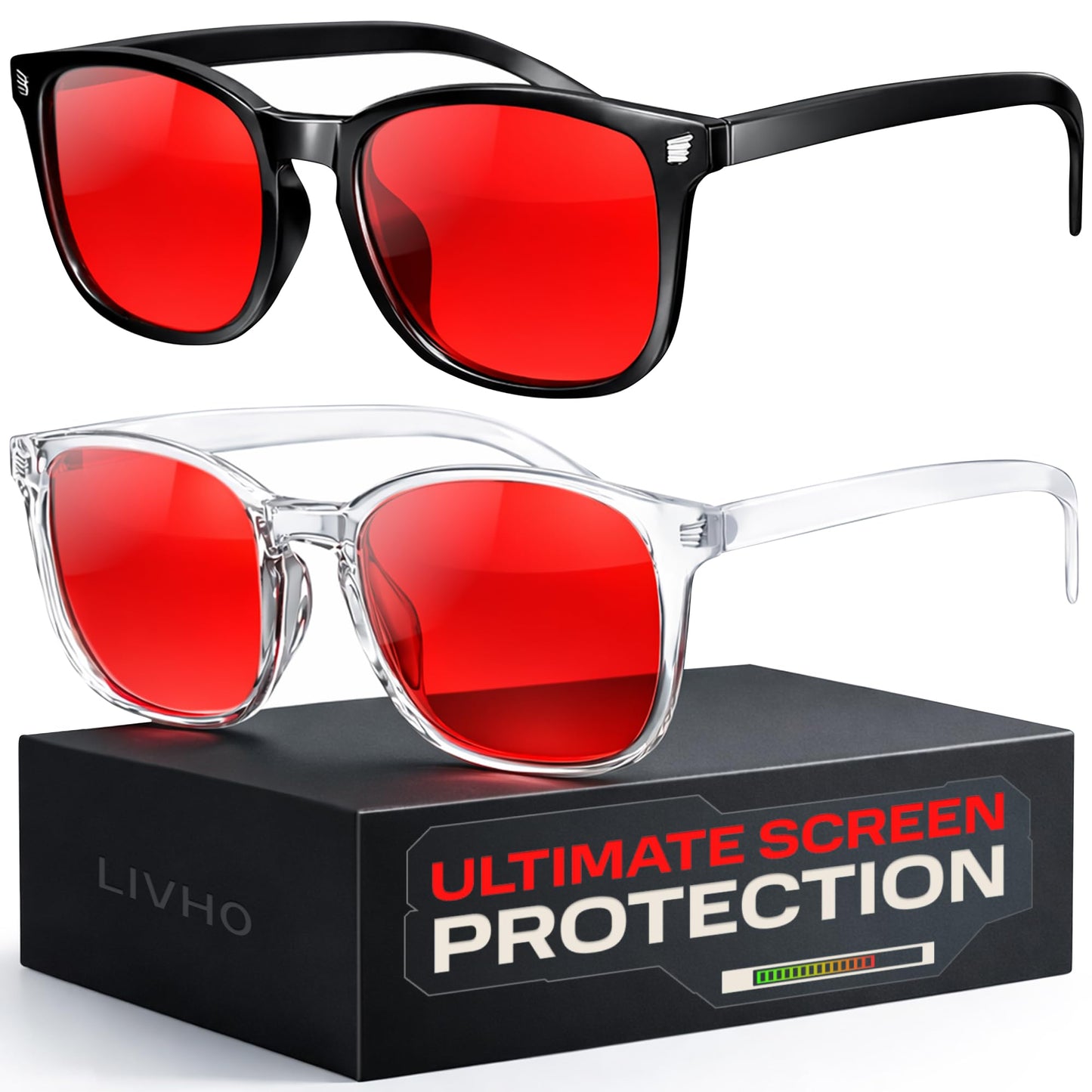 livho High Tech Blue Light Glasses - Advanced Blue Light Blocking Computer Glasses - Screen Fatigue & UV Protection
