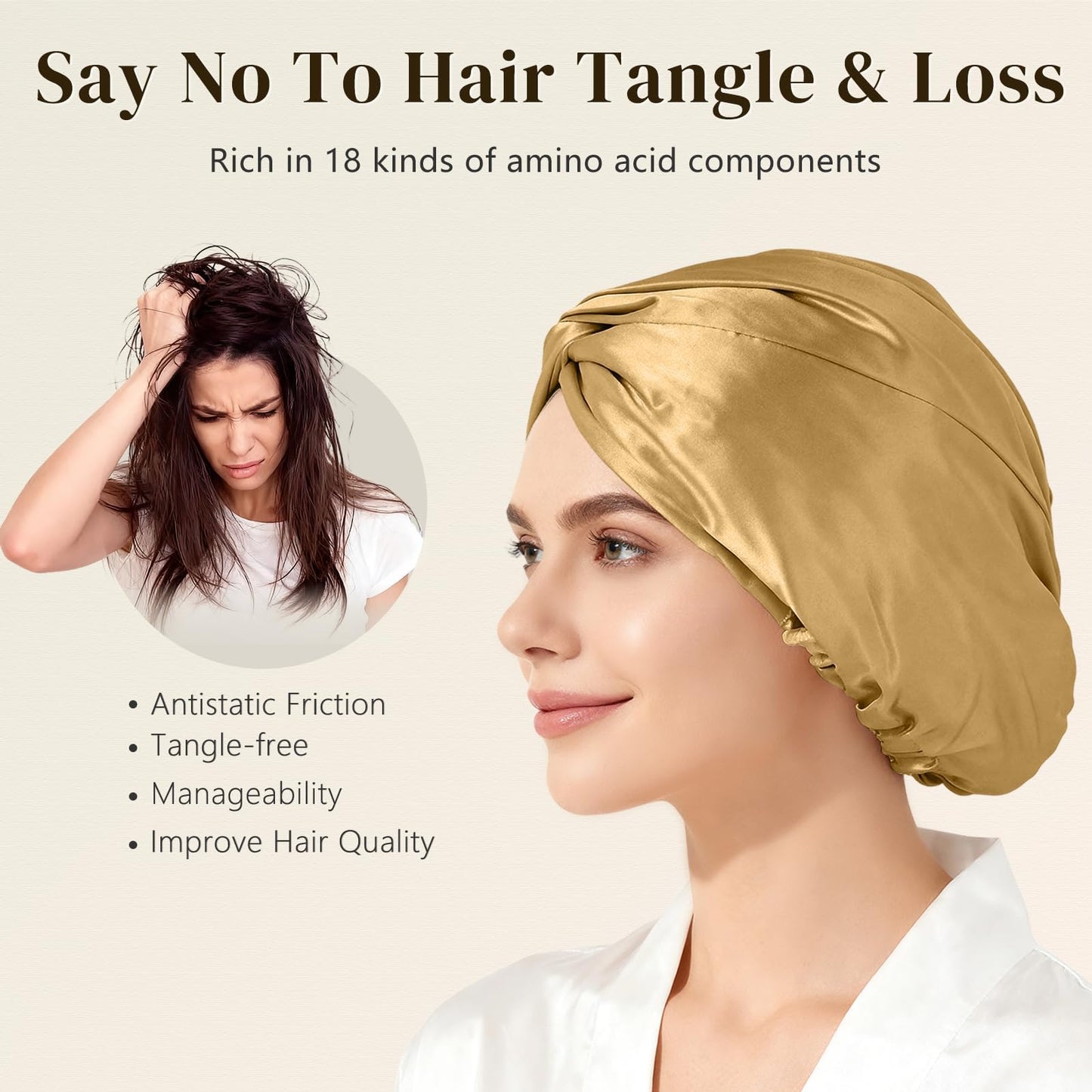 ZIMASILK 22 Momme 100% Mulberry Silk Bonnet for Sleeping & Women Hair Care, Highest Grade 6A Silk Hair wrap for Sleeping with Premium Elastic Stay On Head (1Pc, Pink)
