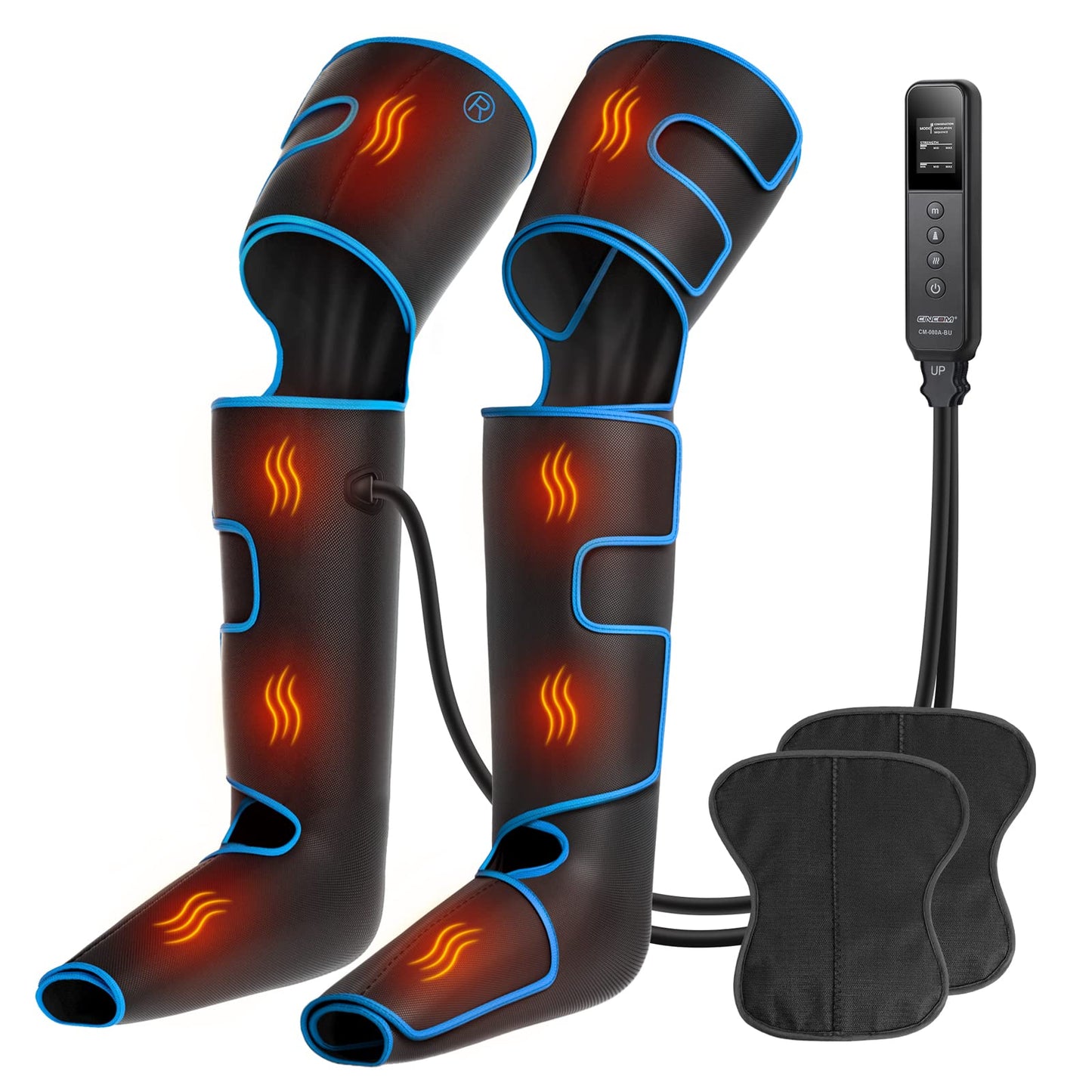 CINCOM Leg Massager with Heat and Compression, 3-in-1 Foot Calf & Thigh Massager for Circulation and Pain Relief Helpful for Lymphedema Edema Restless and Relaxation FSA - HSA