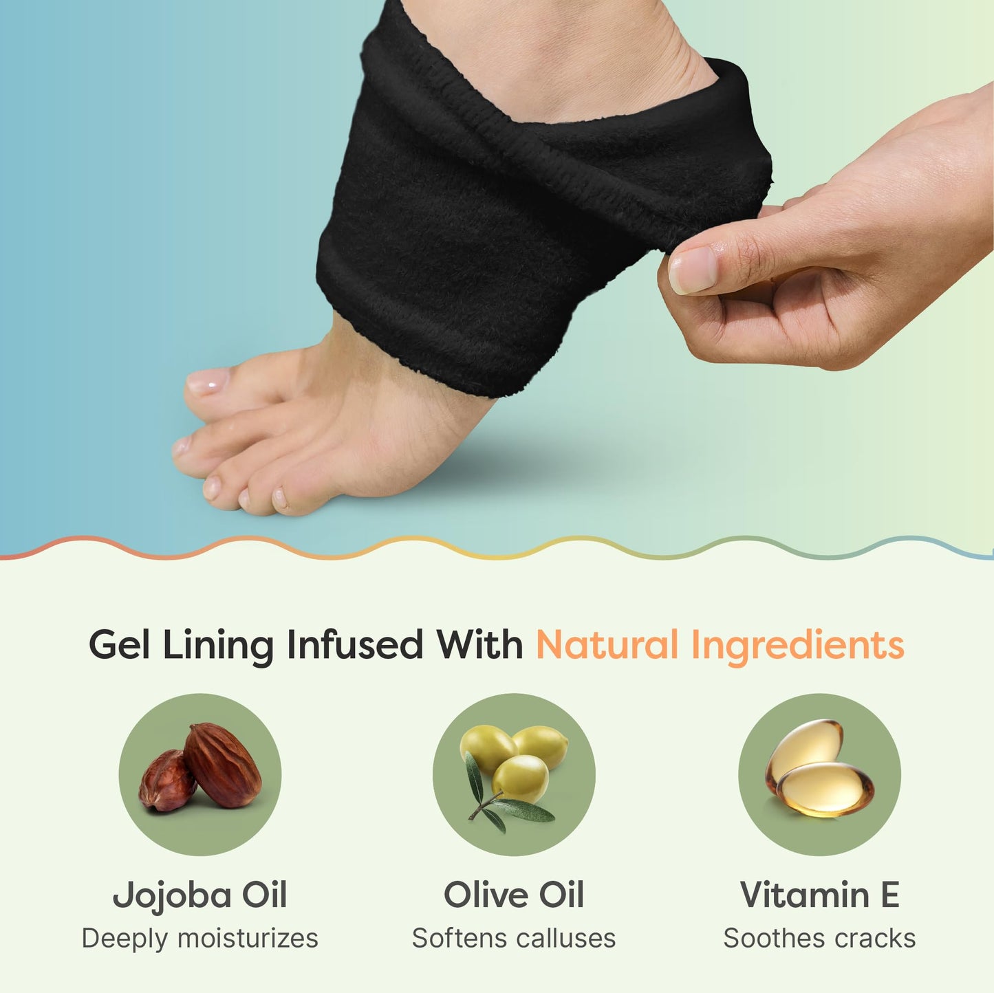 ZenToes Moisturizing Socks for Cracked Heel Treatment, Vitamin E, Olive Oil and Jojoba Oil Infused Heel Socks, Spa Gifts for Women, Relaxation Gifts for Women (Fuzzy Lilac Purple, Regular)