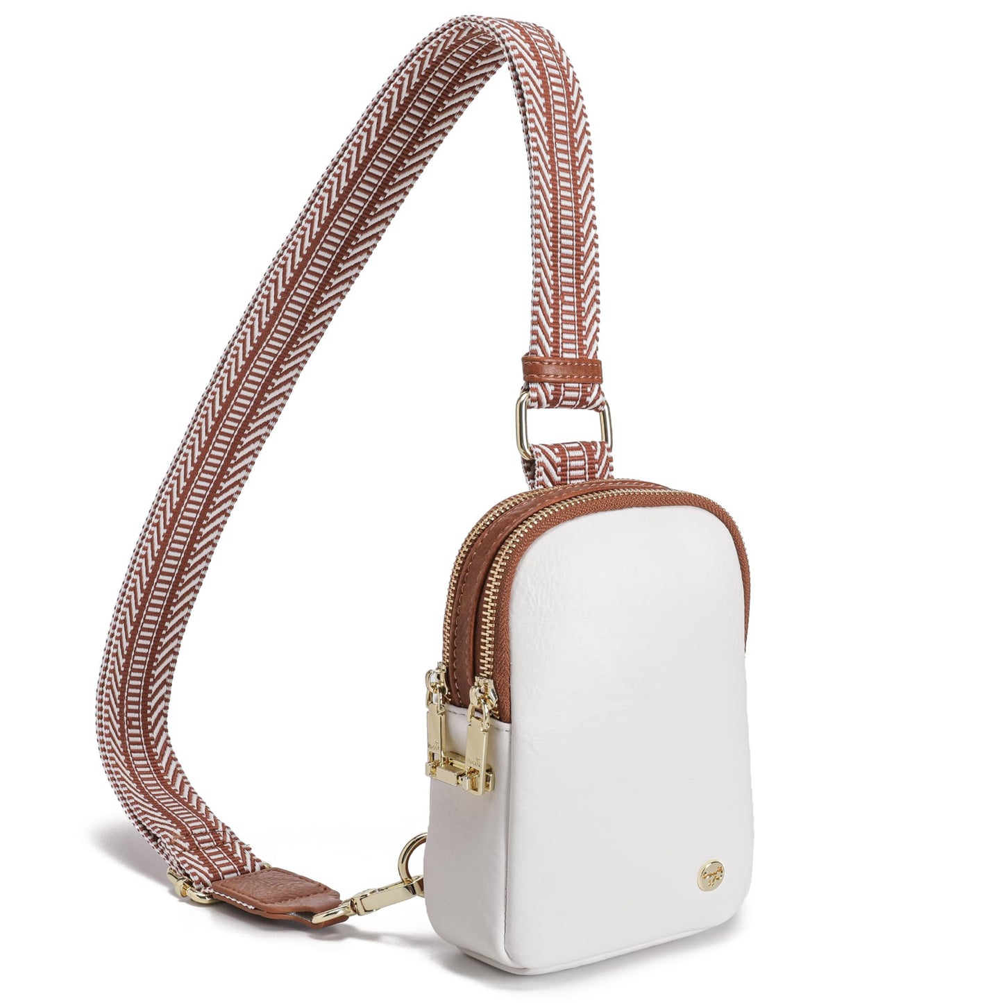 INICAT Anti Theft Crossbody Bag for Women, Small RFID Blocking Sling Purse with Zipper Lock for Travel, Vegan Leather