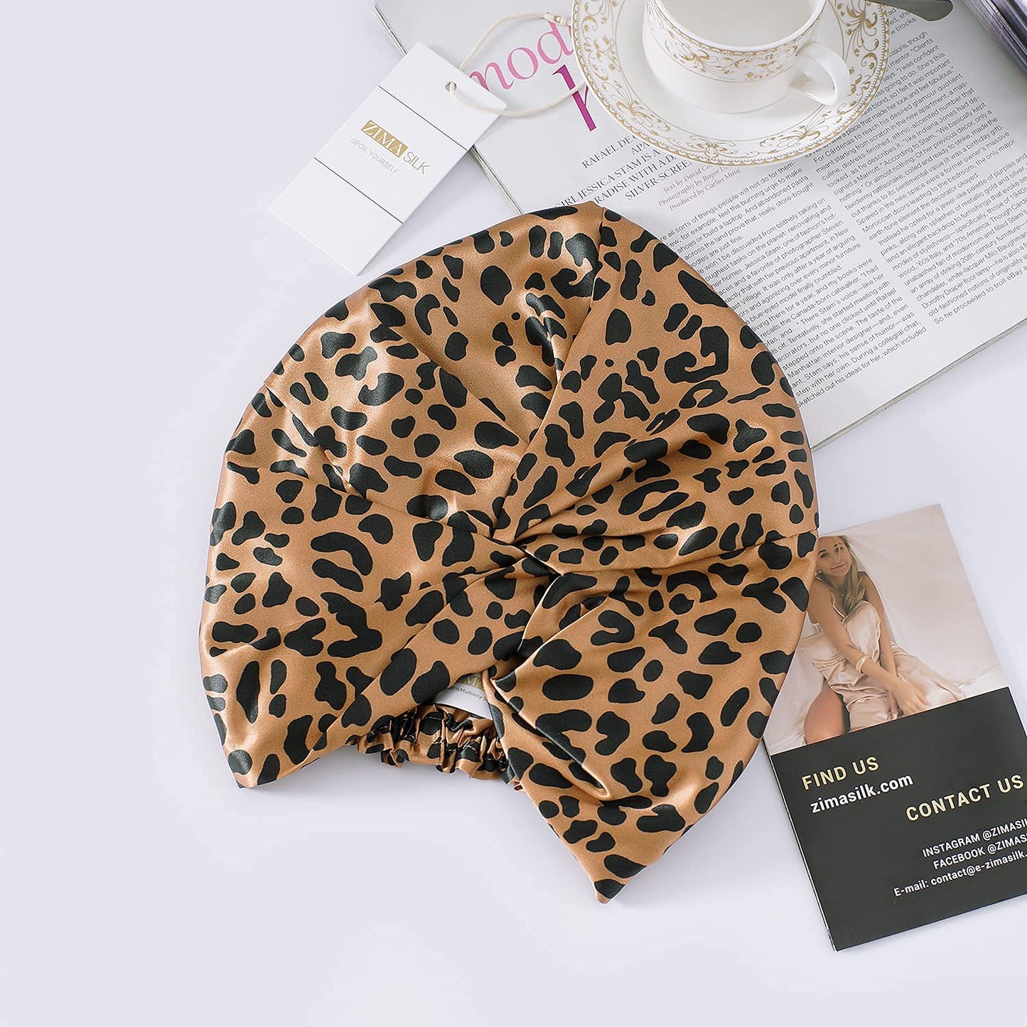 ZIMASILK 22 Momme 100% Mulberry Silk Bonnet for Sleeping & Women Hair Care, Highest Grade 6A Silk Hair wrap for Sleeping with Premium Elastic Stay On Head (1Pc, Pink)