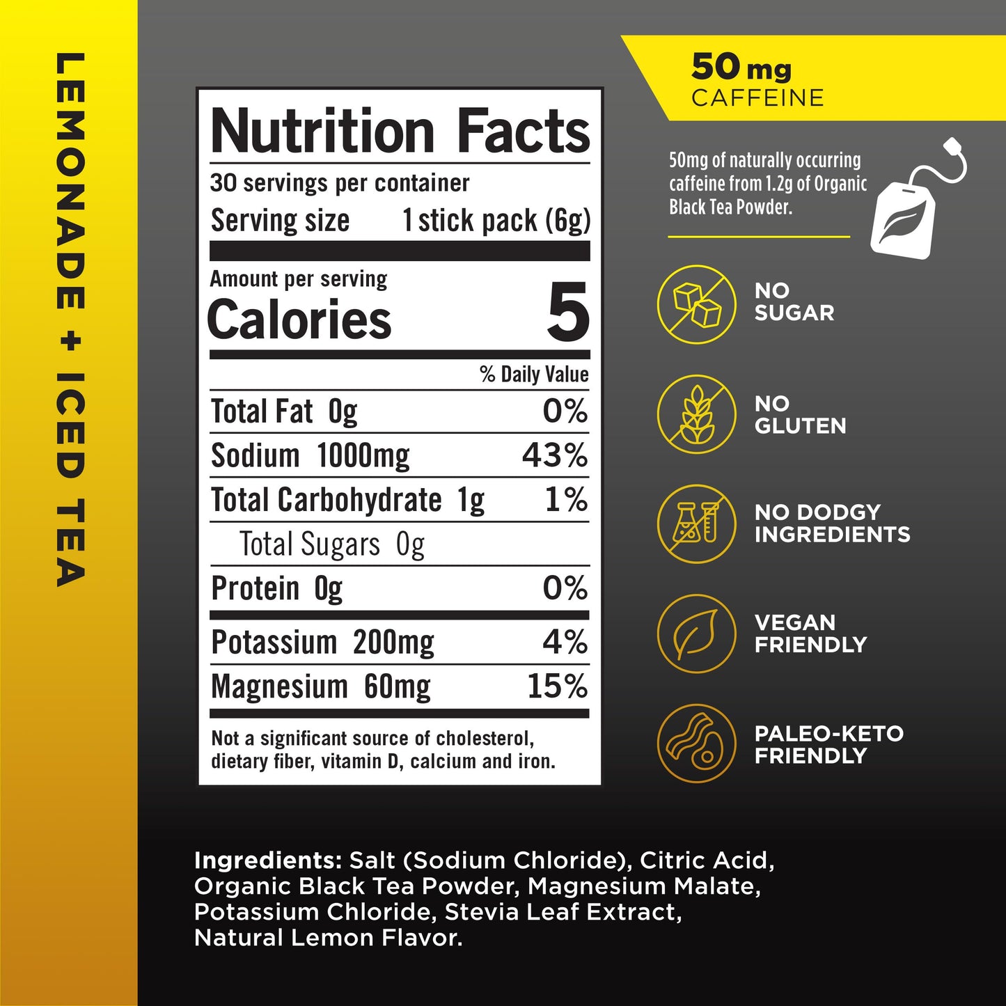 LMNT Zero Sugar Electrolytes - Raspberry Salt | Drink Mix | 30-Count