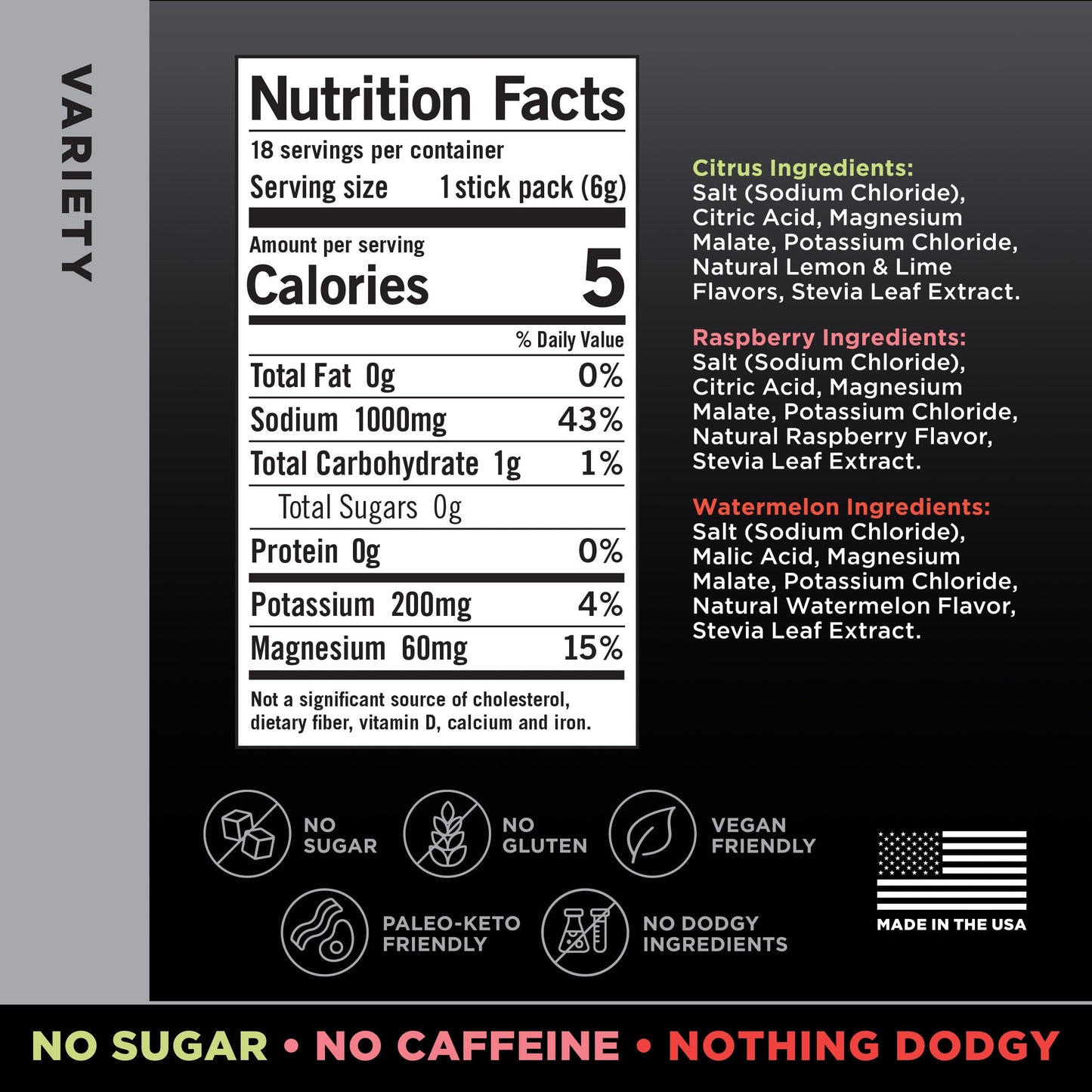 LMNT Zero Sugar Electrolytes - Raspberry Salt | Drink Mix | 30-Count