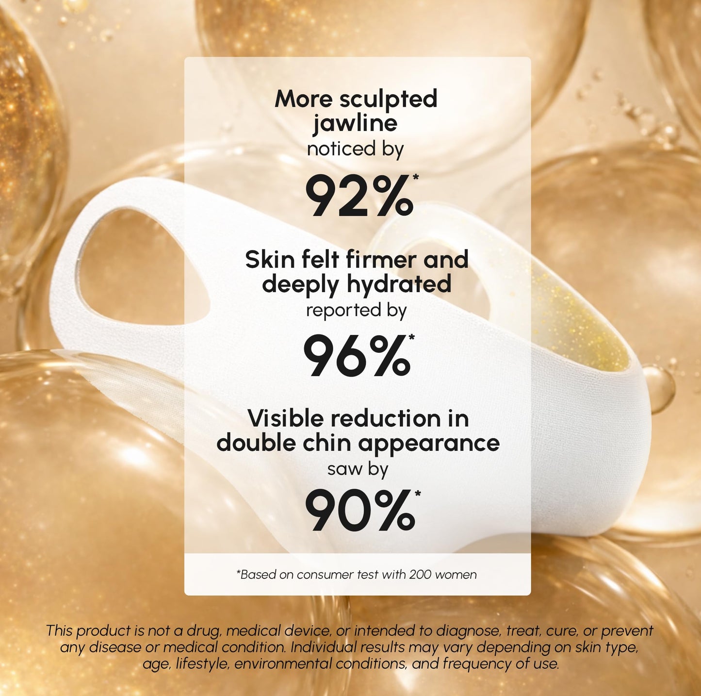 MAREE V Line Lifting Mask with 24K Gold – Deep Collagen Face Mask for Women – Jawline Shaper Mask with Retinol & Hyaluronic Acid – Neck Tightening & Firming - Double Chin Strap for Face Lift